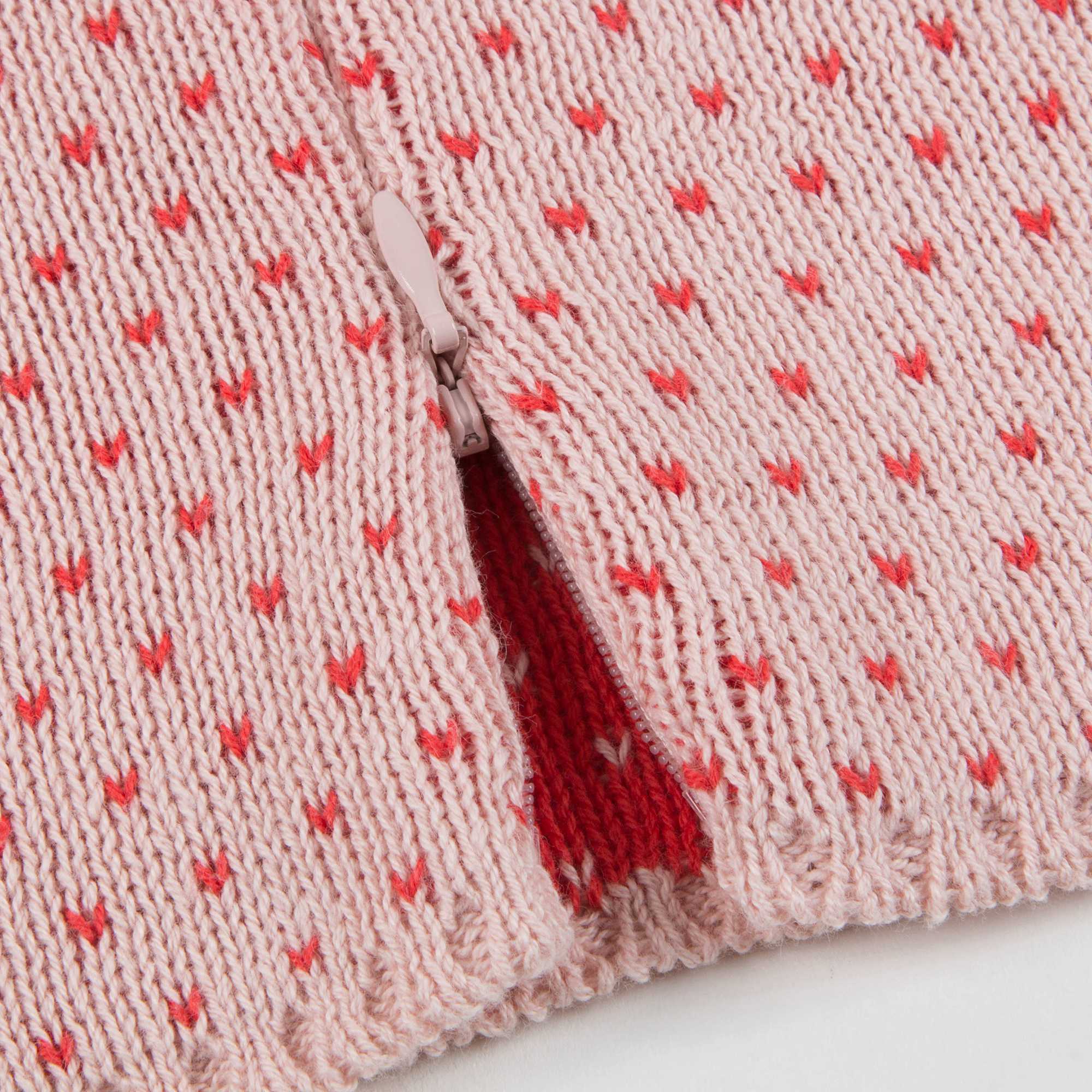 Girls Rose & Red Dots Cotton Peach Hoodie