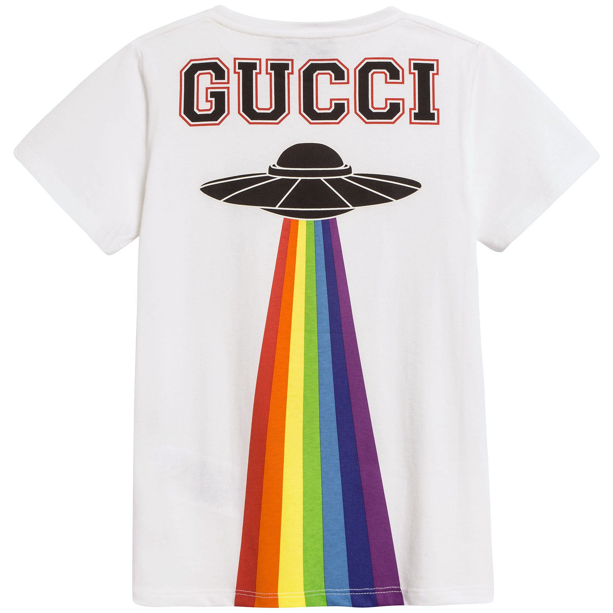 Girls White Cotton T-shirt