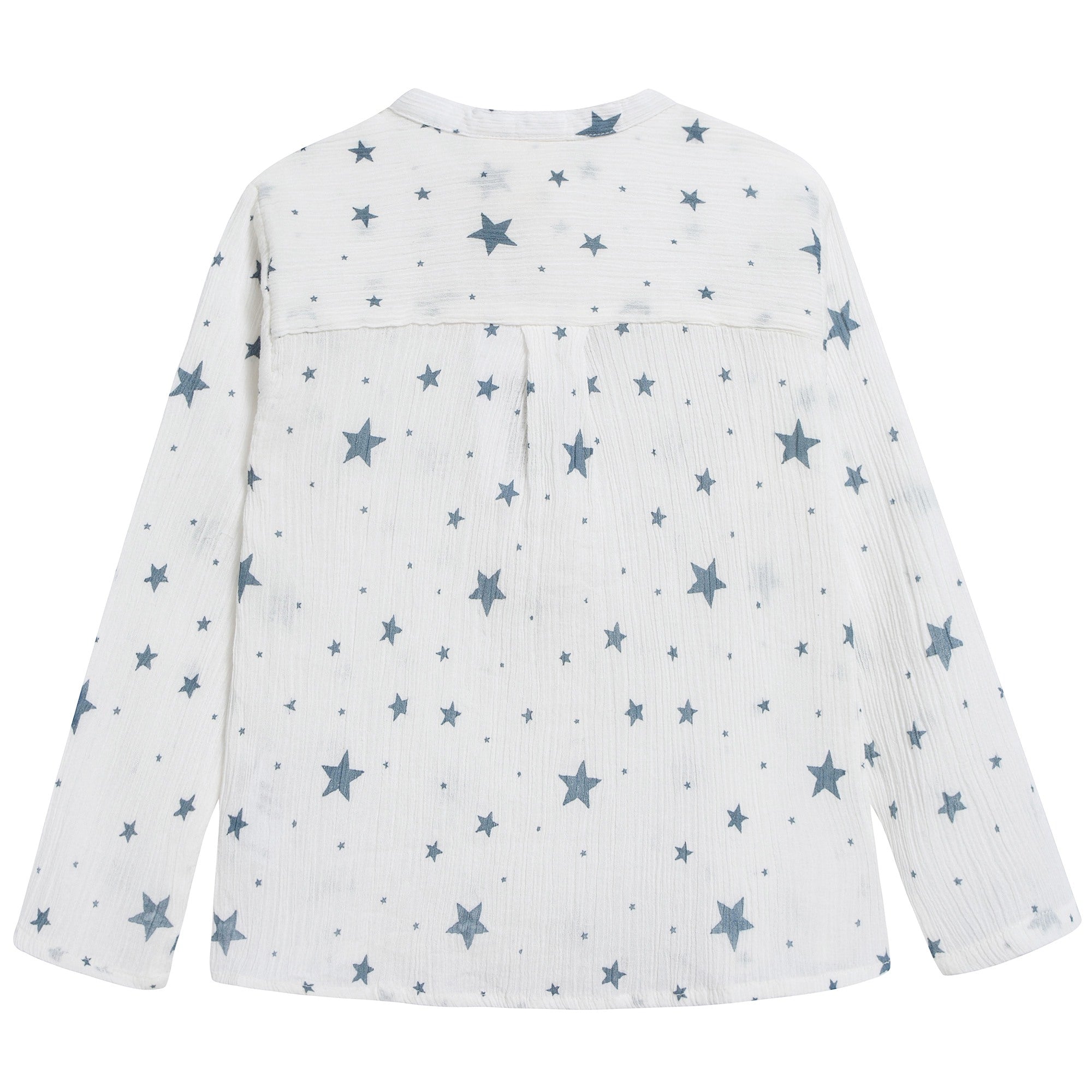 Girls White "Cotton  Crepe  Stars" T-shirt