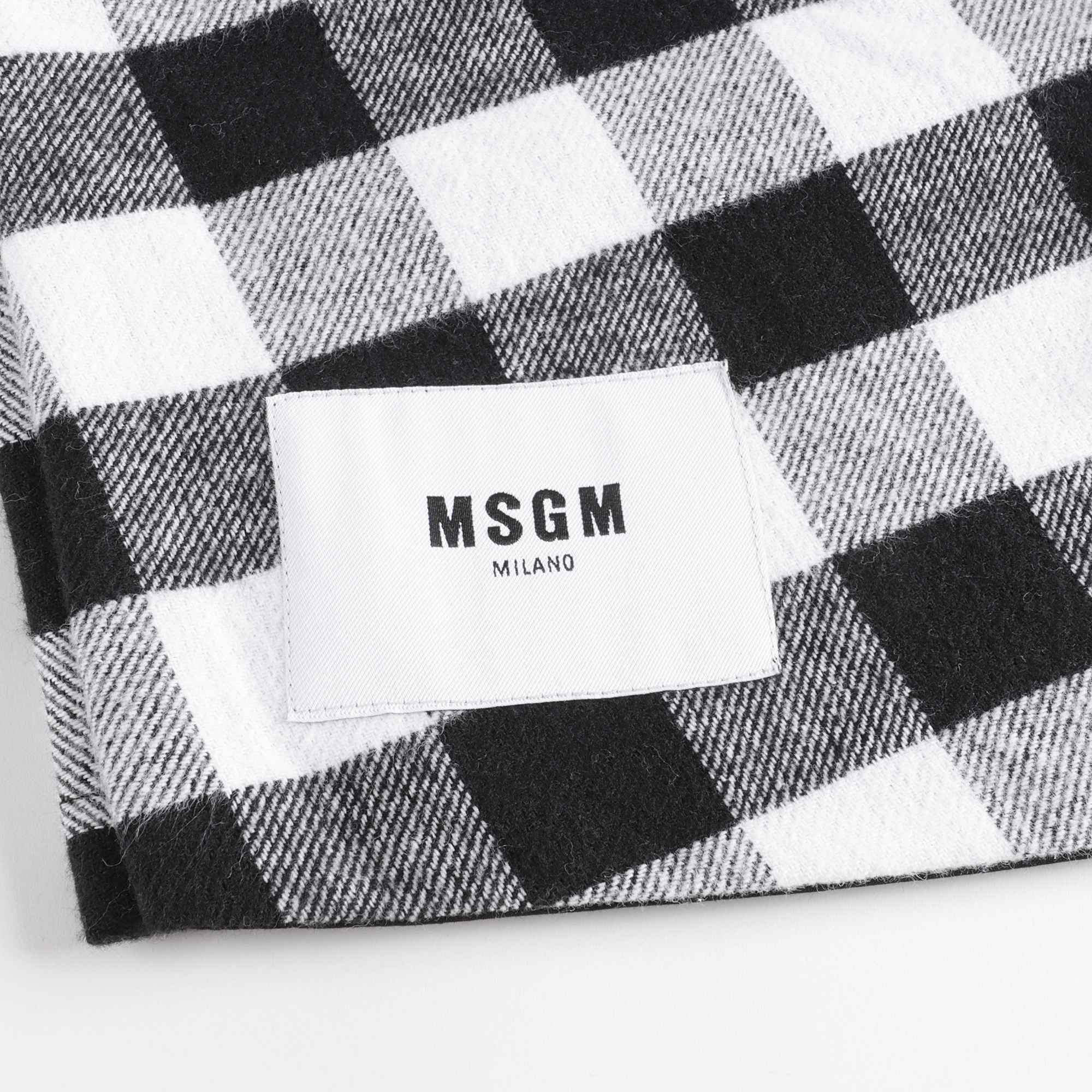 Girls Black Check Cotton Skirt