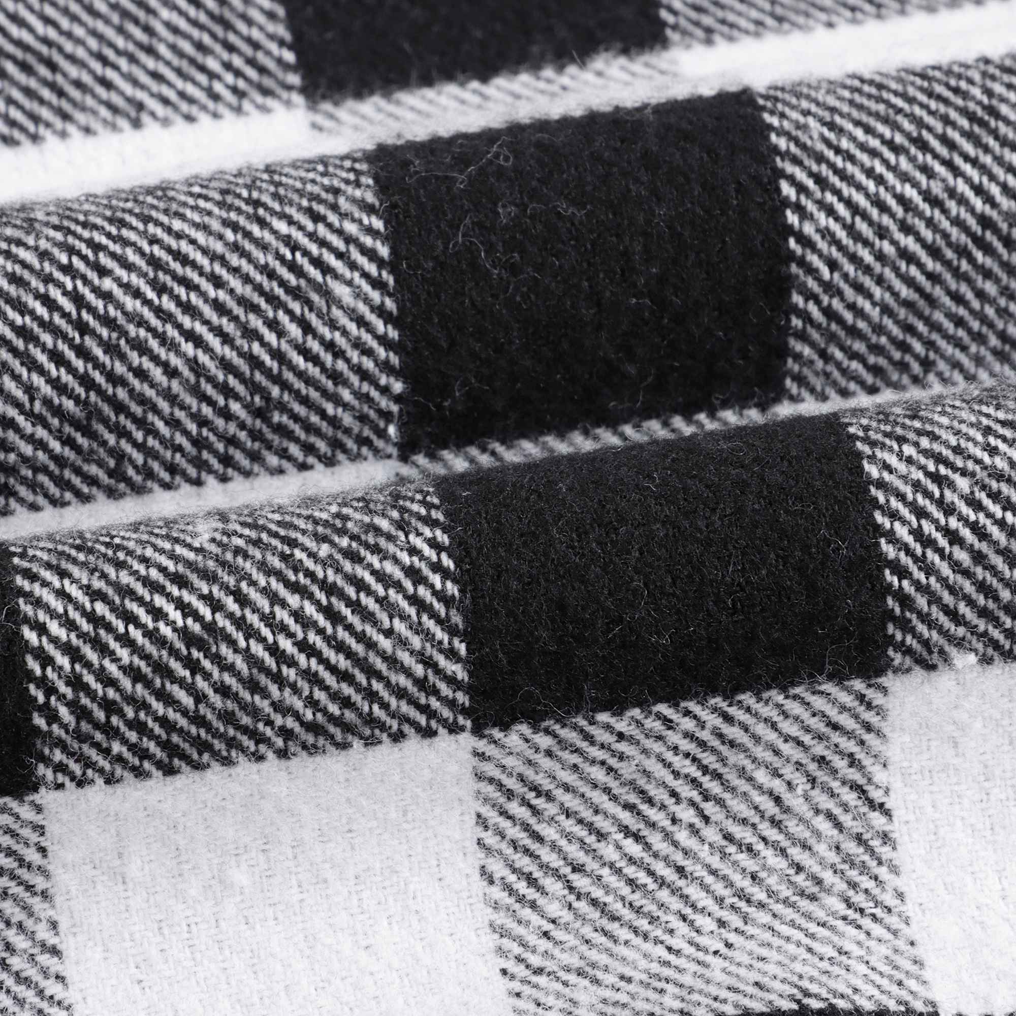 Girls Black Check Cotton Skirt