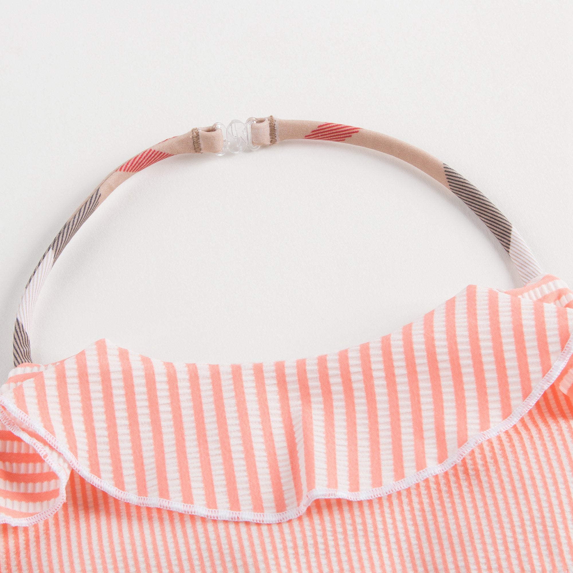 Girls Orange Striped Bikini