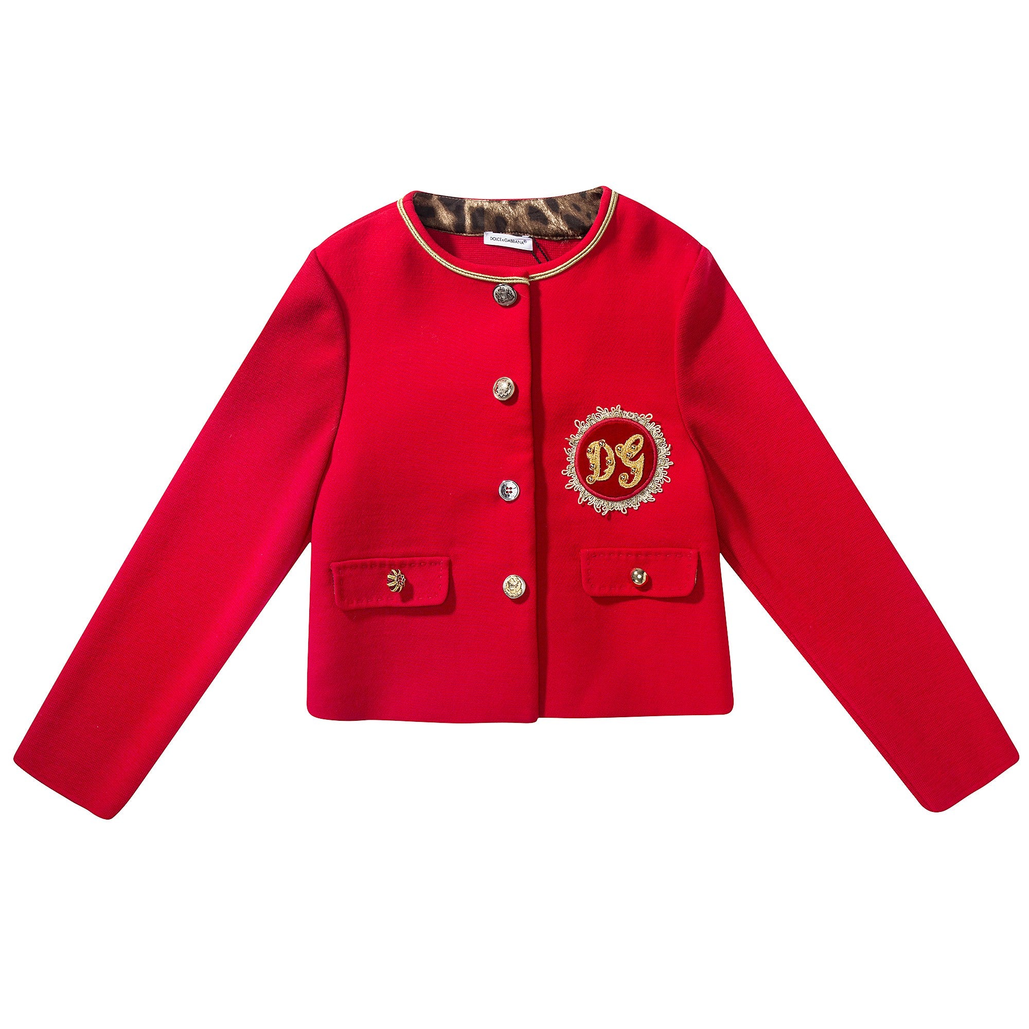 Girls  Red  "Giacca"  Logo  Coat