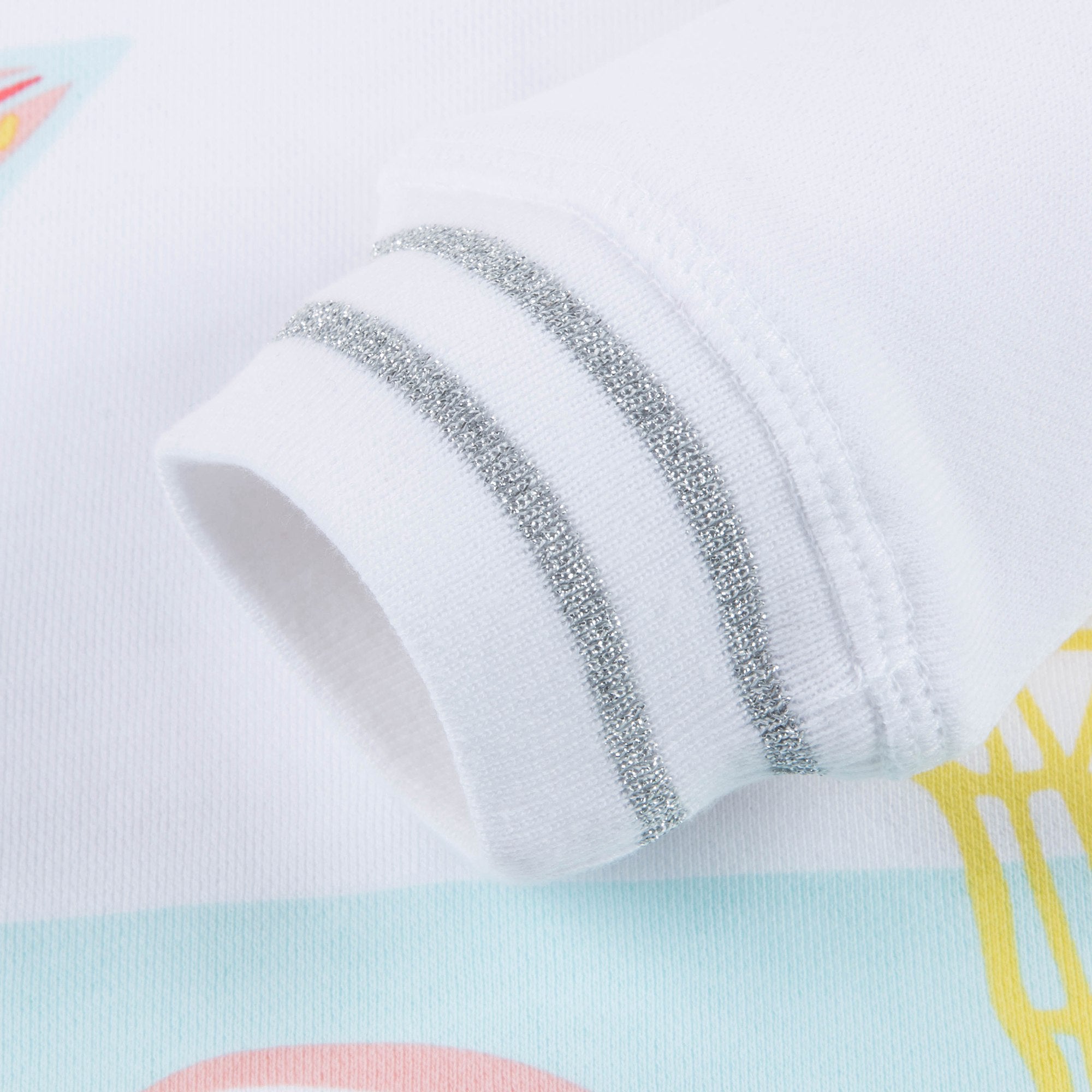 Girls White Logo Cotton Sweater