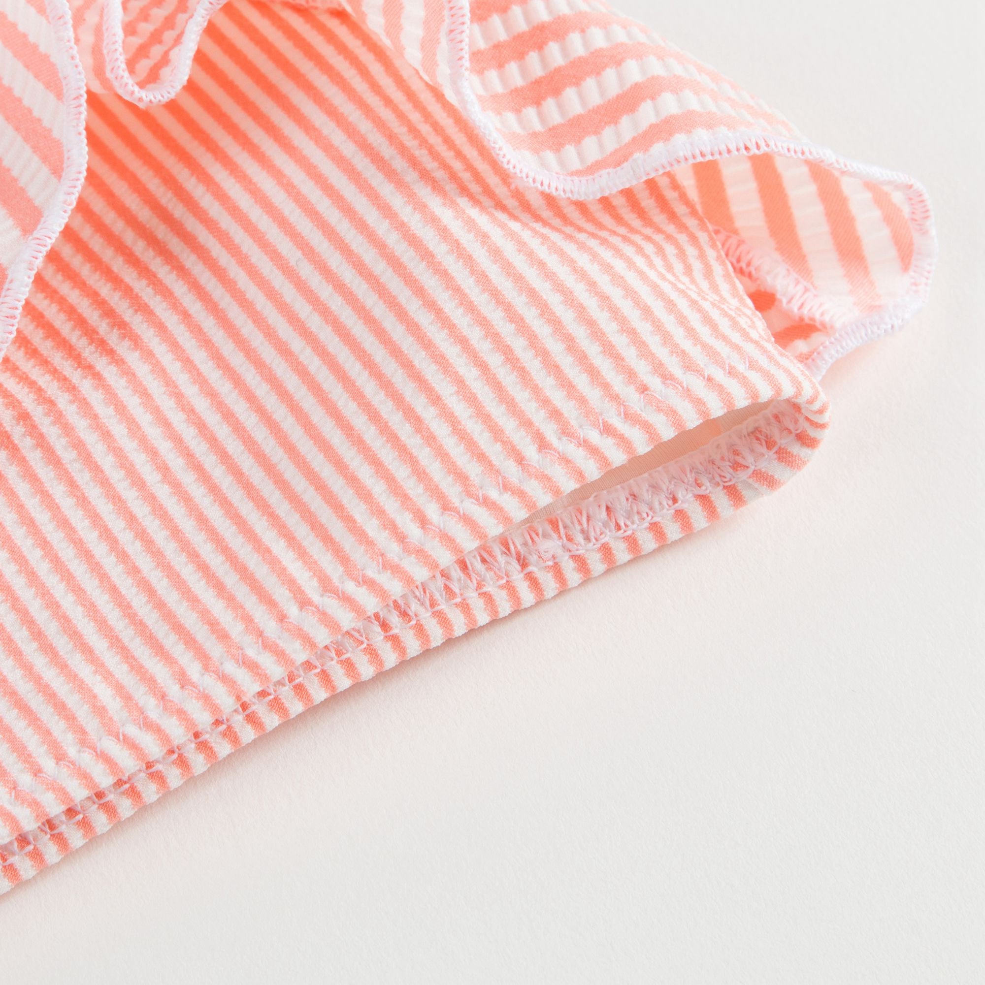 Girls Orange Striped Bikini