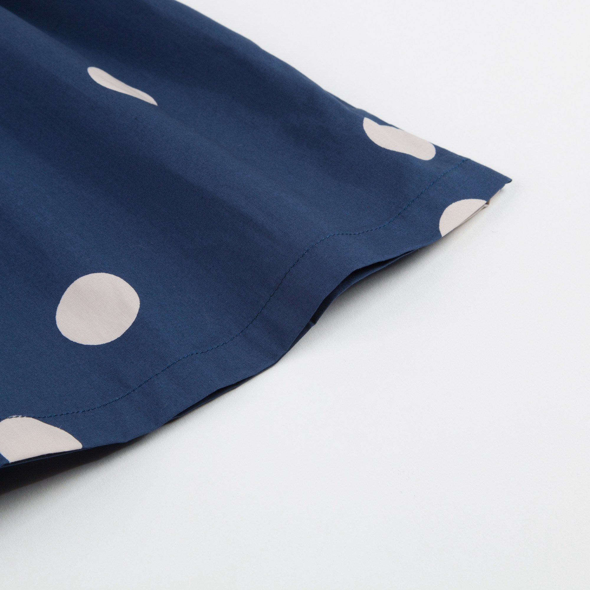 Girls Navy Dot Woven Sailor Organic Cotton Dress