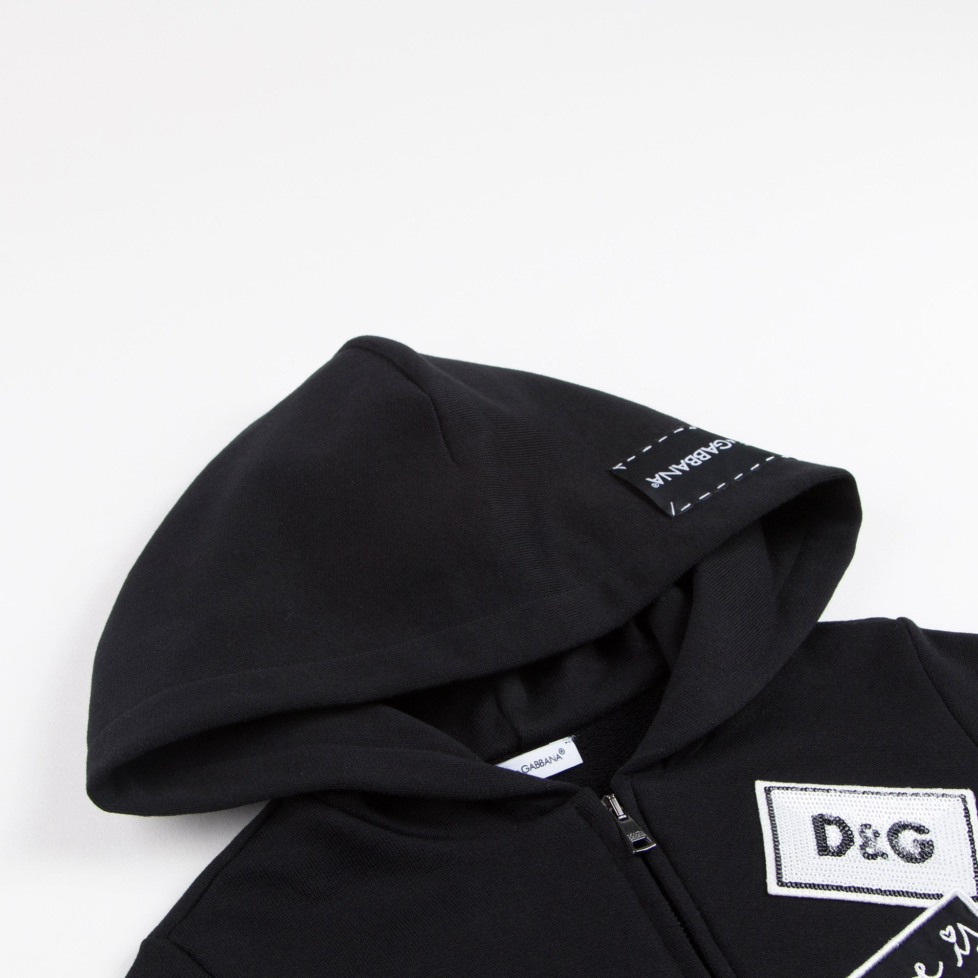 Girls & Boys Black "LOVE" Cotton Coat