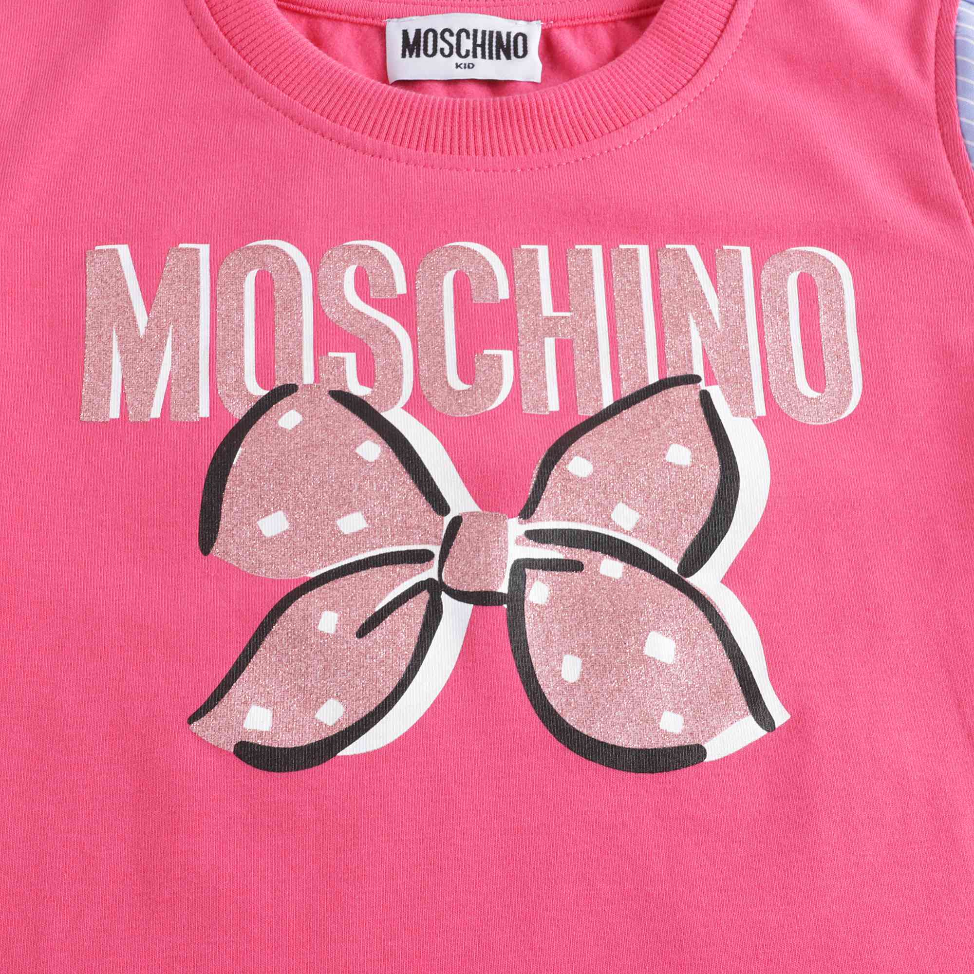 Girls Pink Logo Cotton T-Shirt