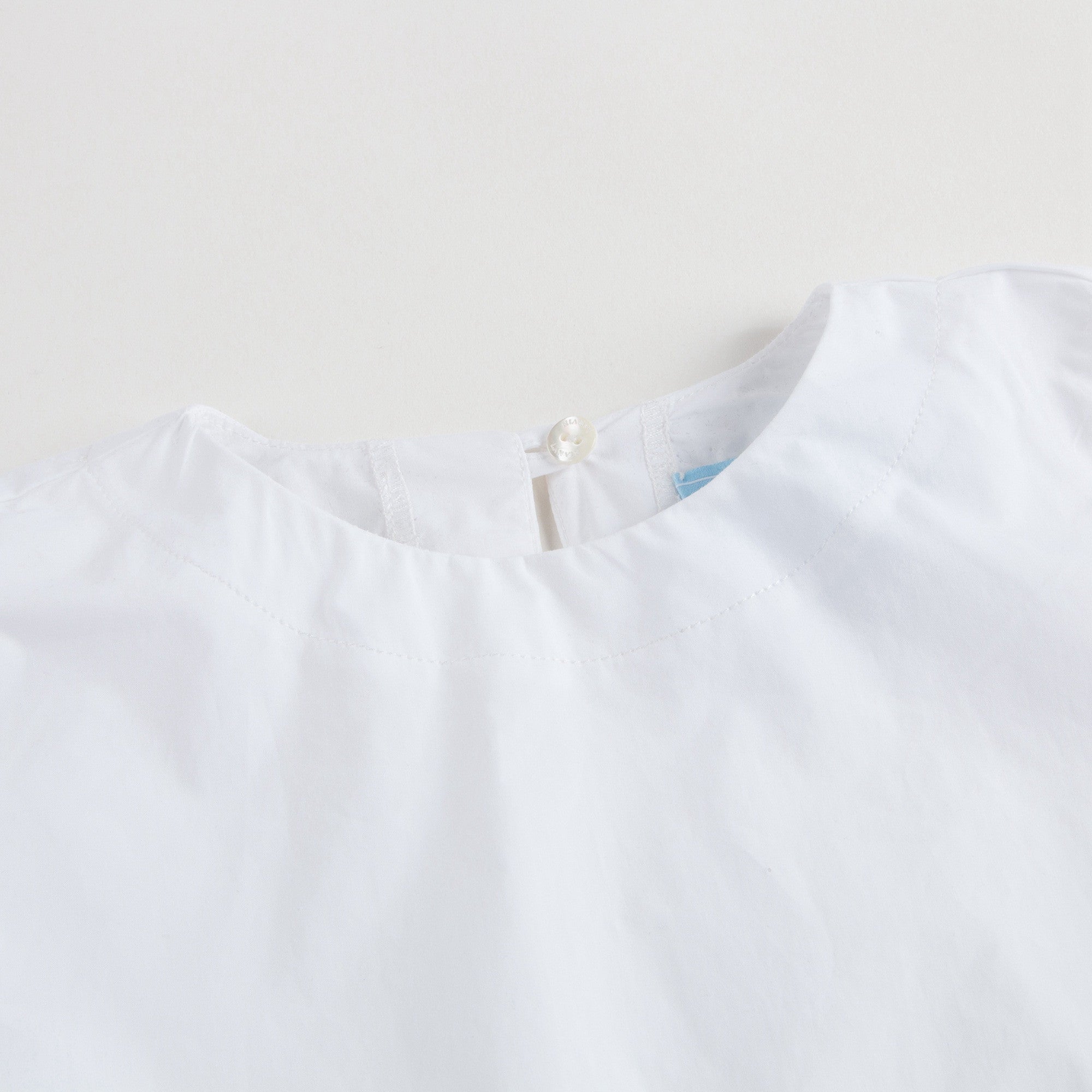 Girls White Cotton Top With Flounces
