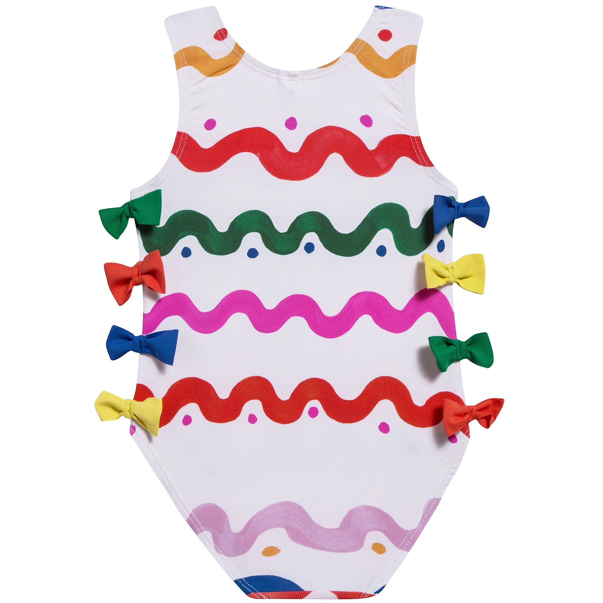Baby Girls Pink Printed Swimsuit