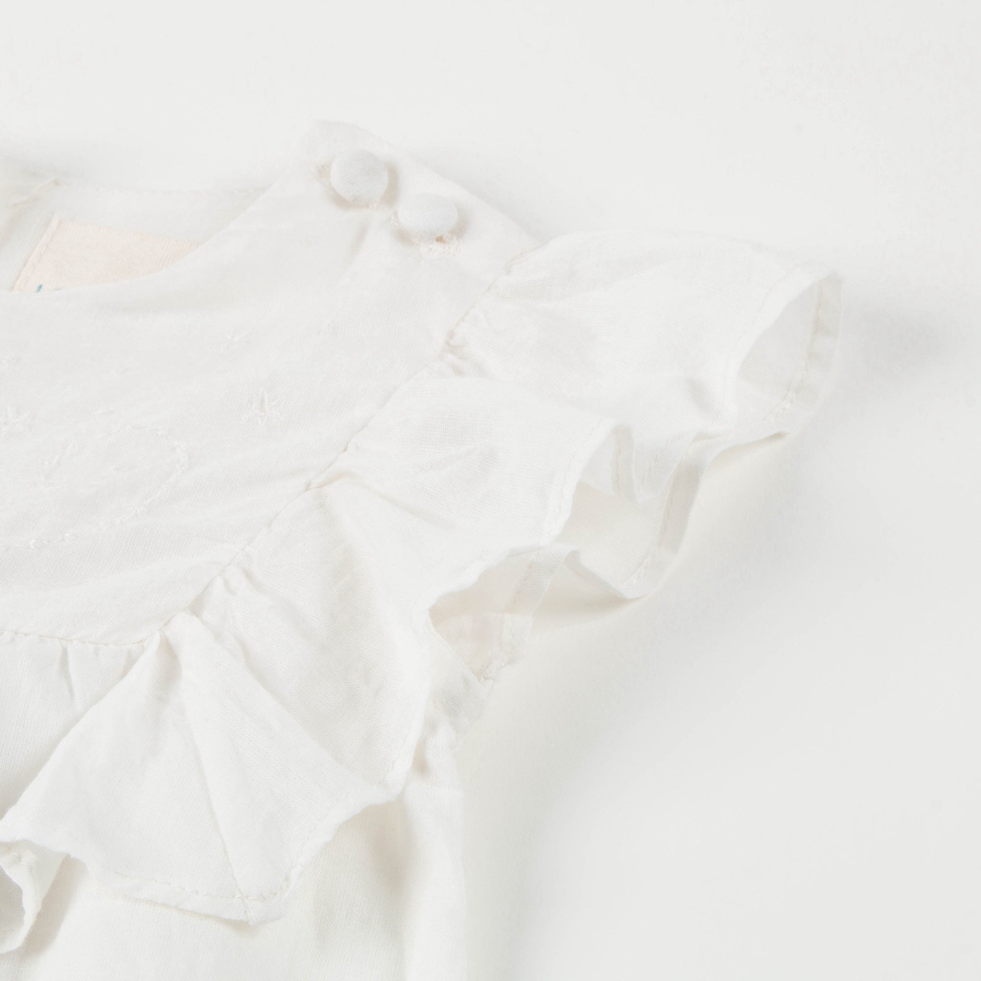 Baby Girls Off  White Cotton Dress