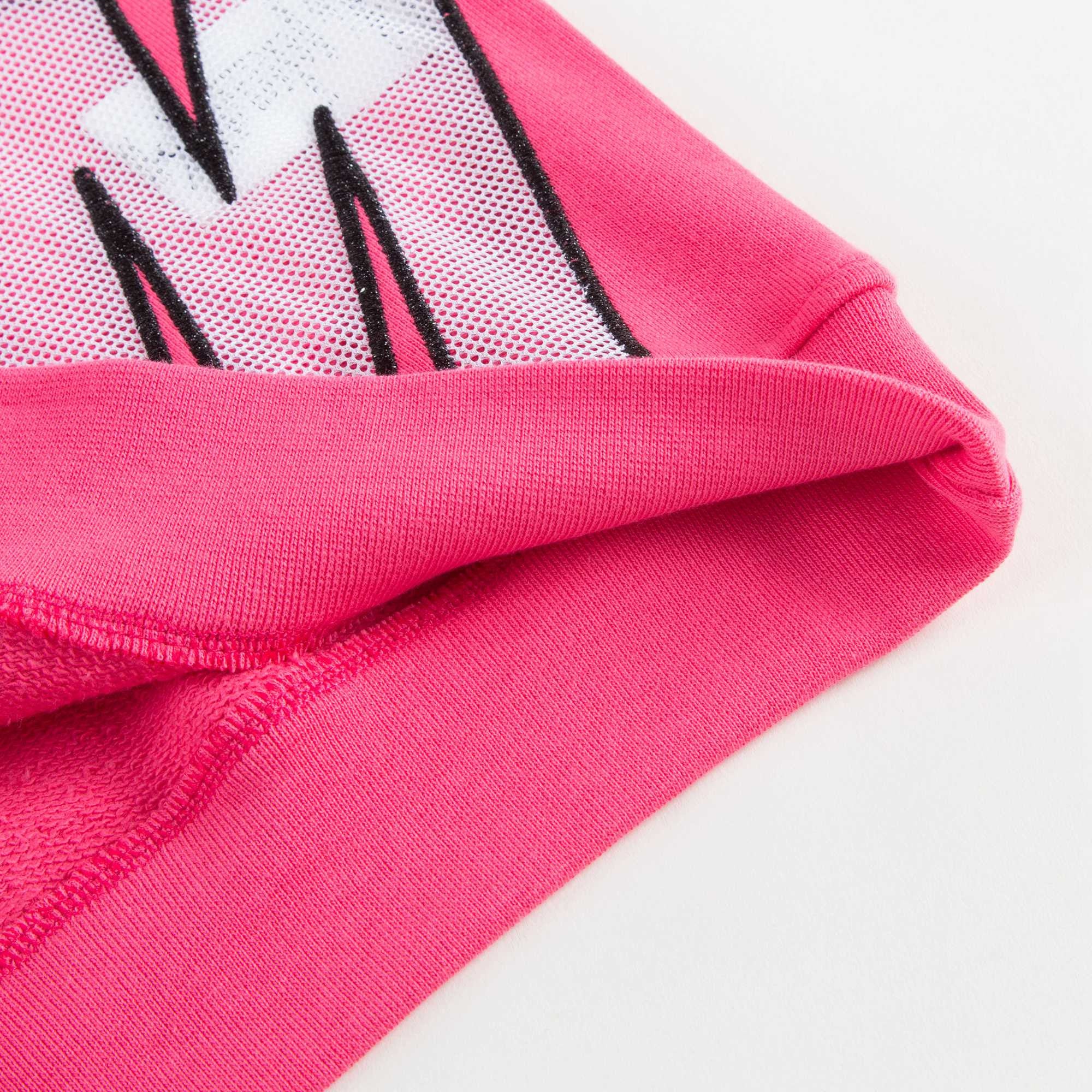 Girls Pink Logo Cotton Sweatshirt