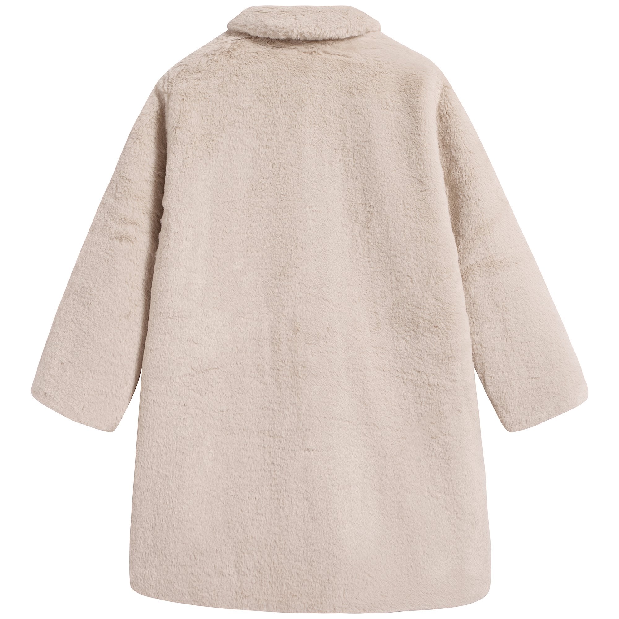 Girls White Pocket Coat