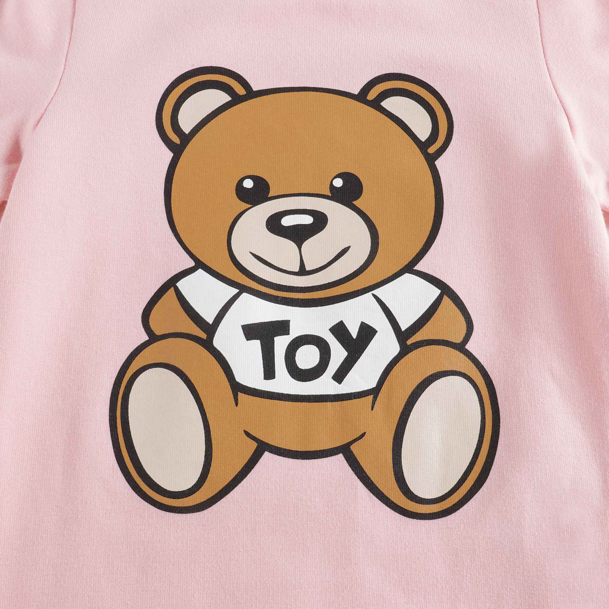 Baby Girls Pink Logo Cotton Babysuit