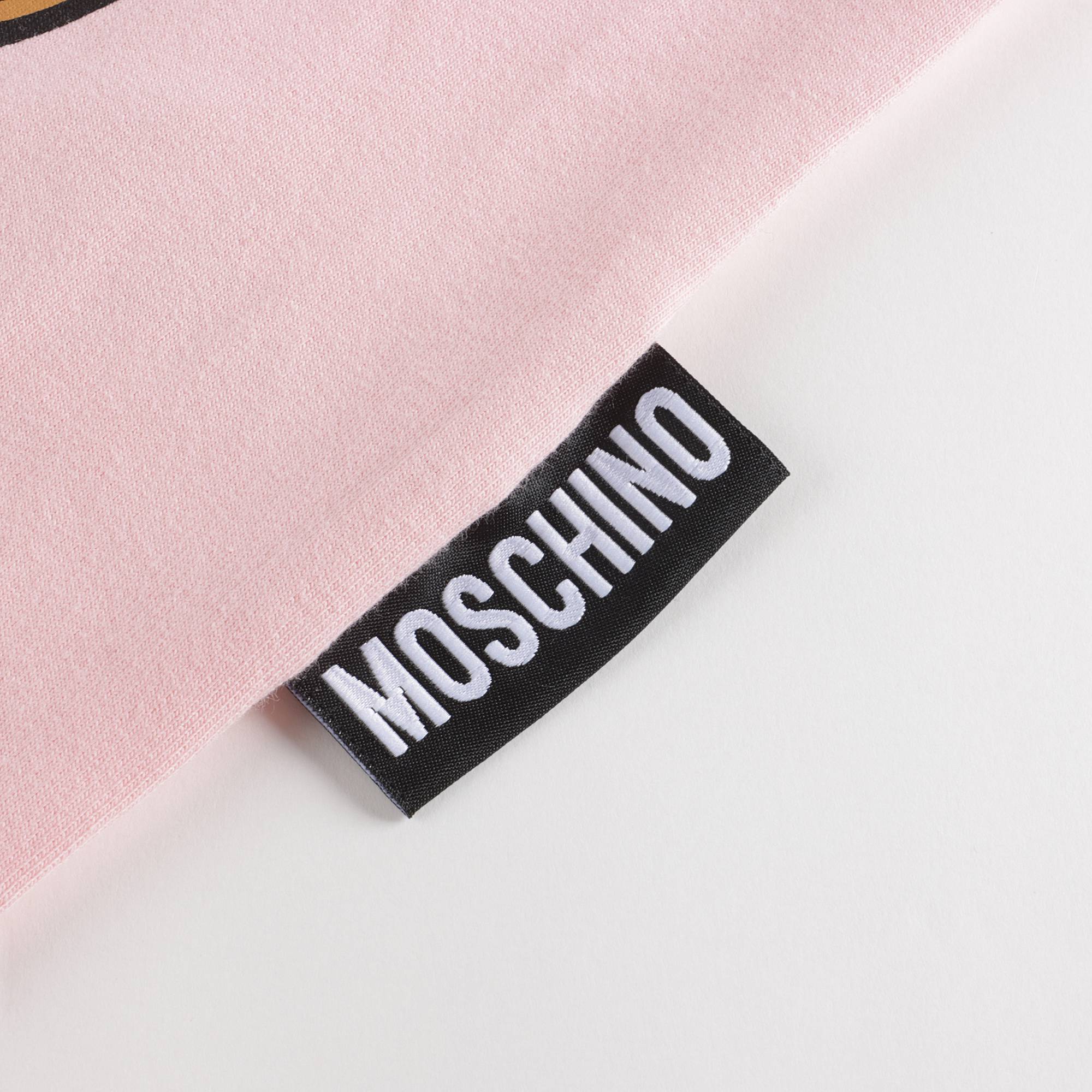 Baby Girls Pink Logo Cotton Babysuit