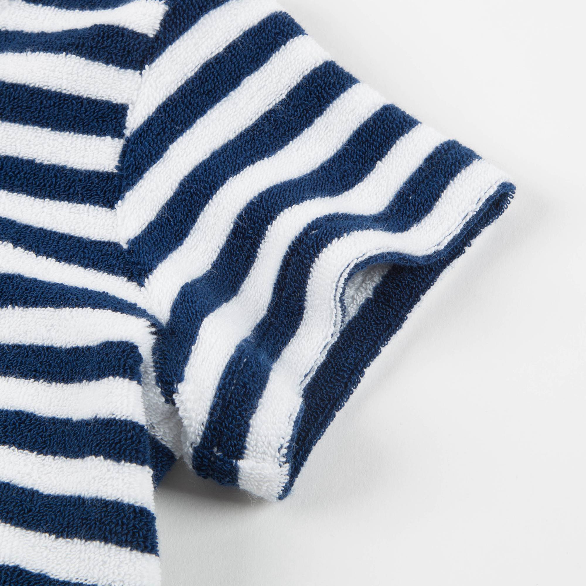 Girls Blue & White Striped Towelling Dress