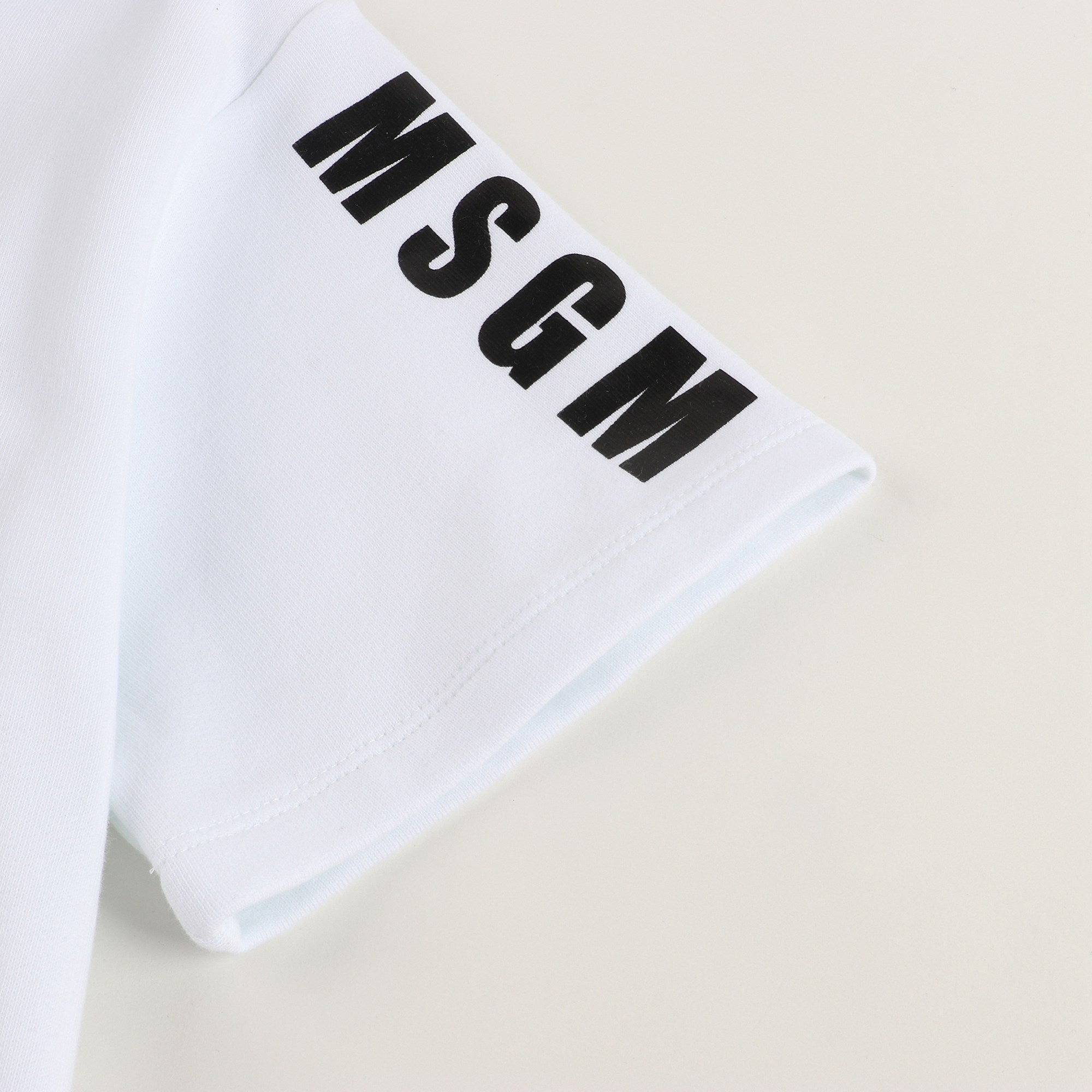 Girls White Hooded Cotton Sweatshirt