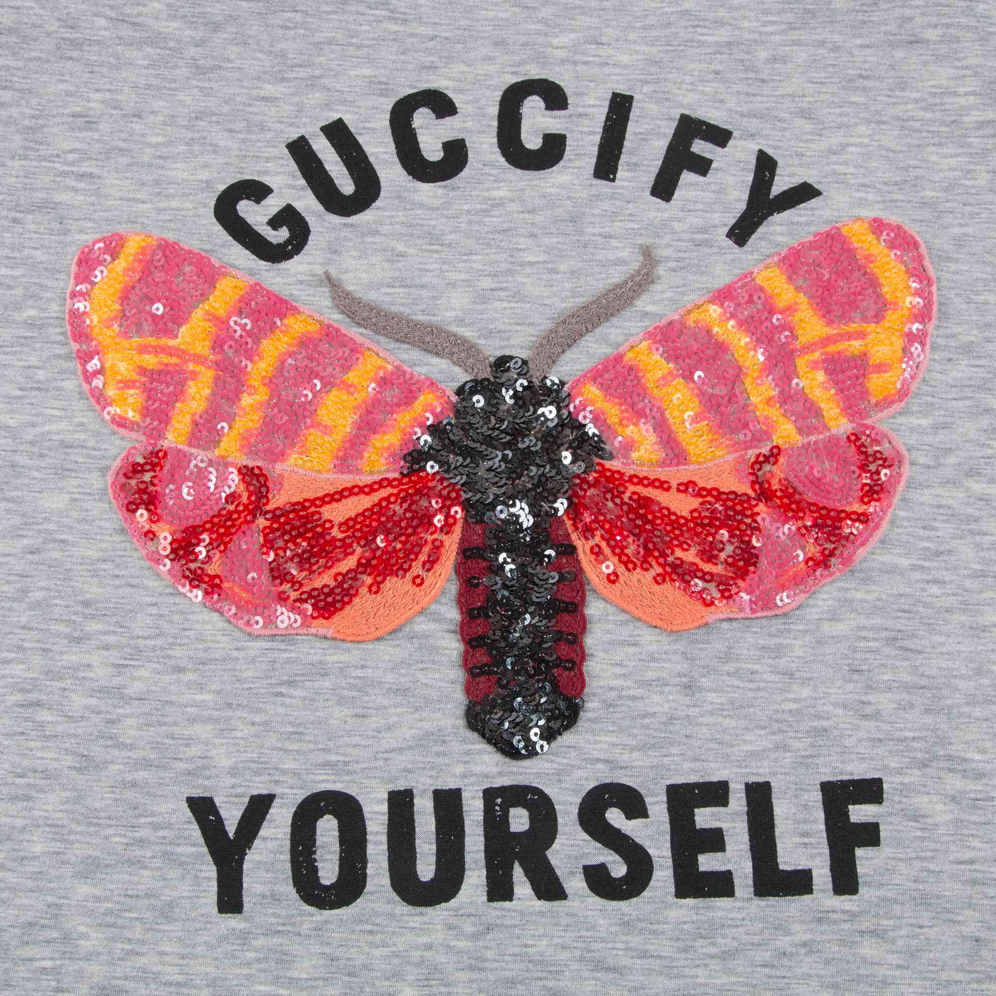 Girls Light Grey Yourself Sweatshirt