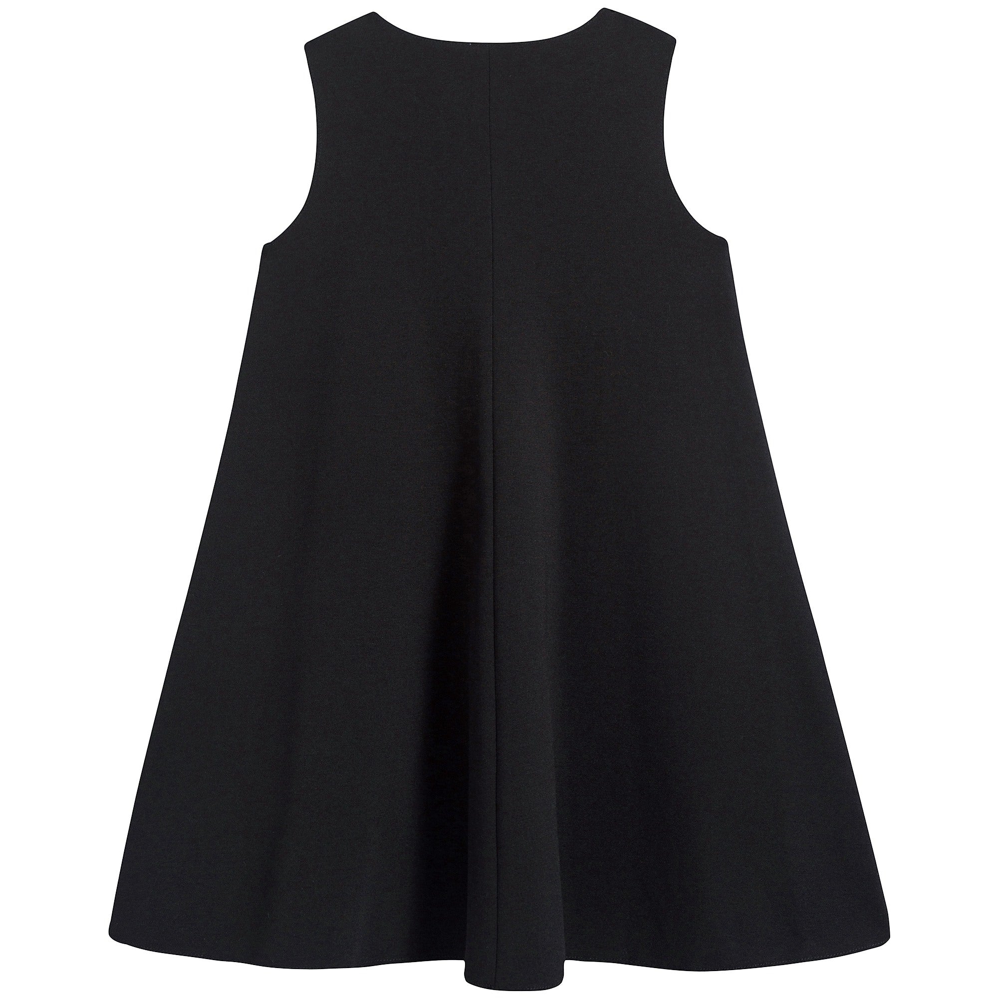 Girls Black V-neck Dress