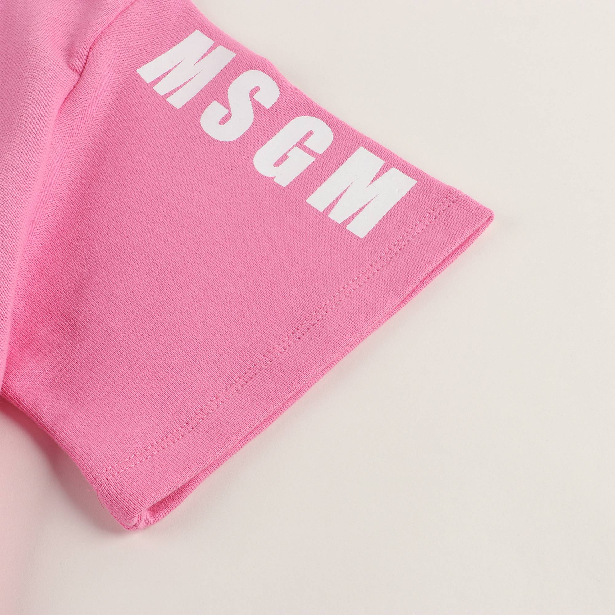 Girls Pink Hooded Cotton Sweatshirt