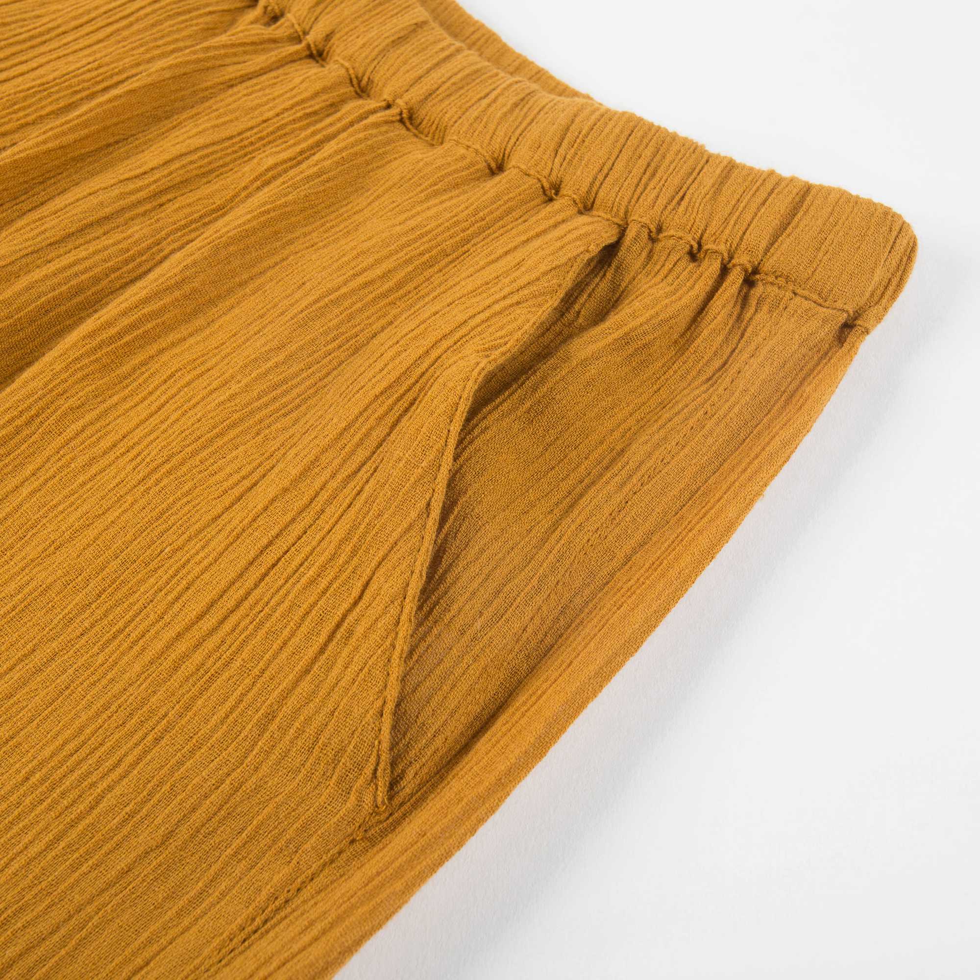 Girls Cognac "Cotton Crepe" Trousers