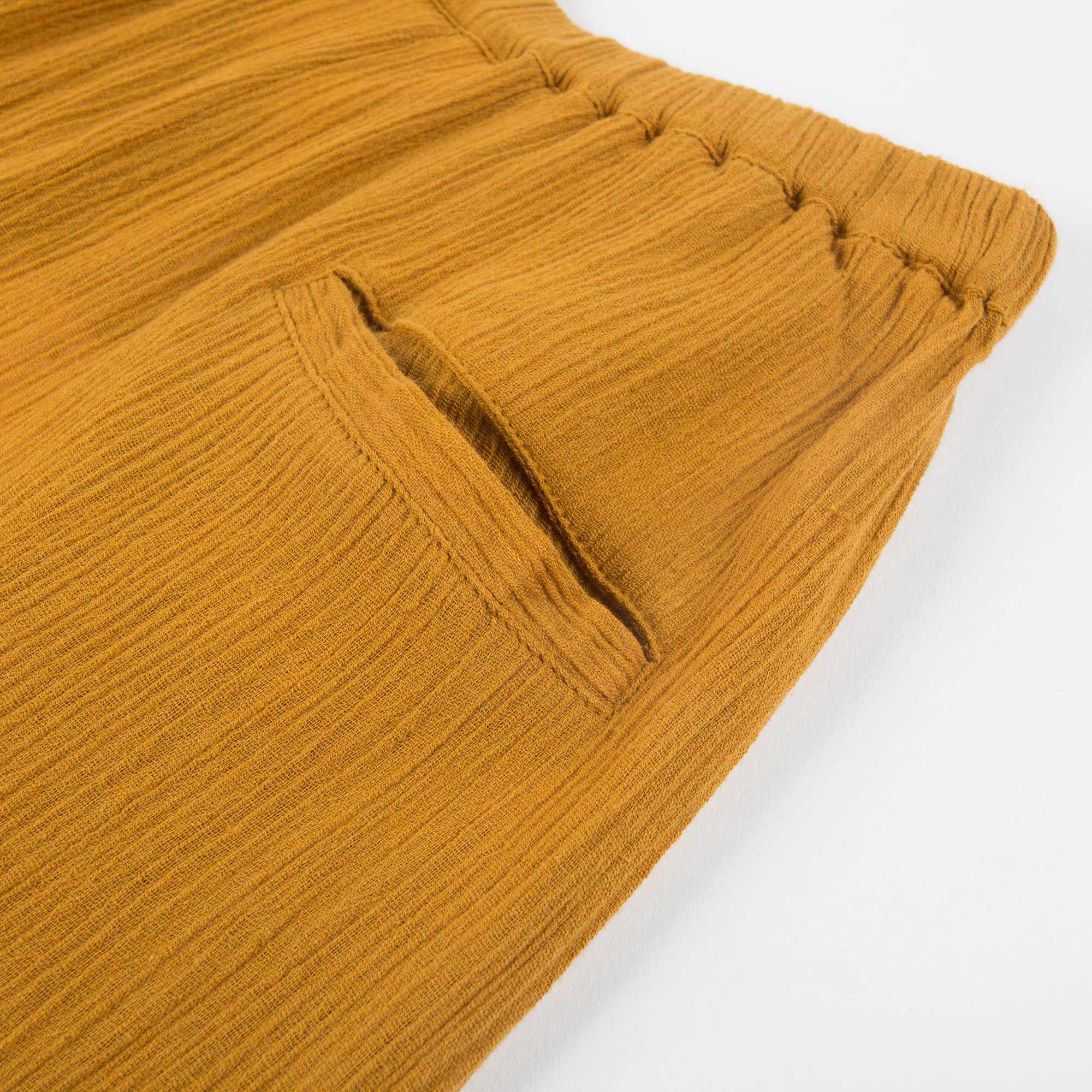Girls Cognac "Cotton Crepe" Trousers