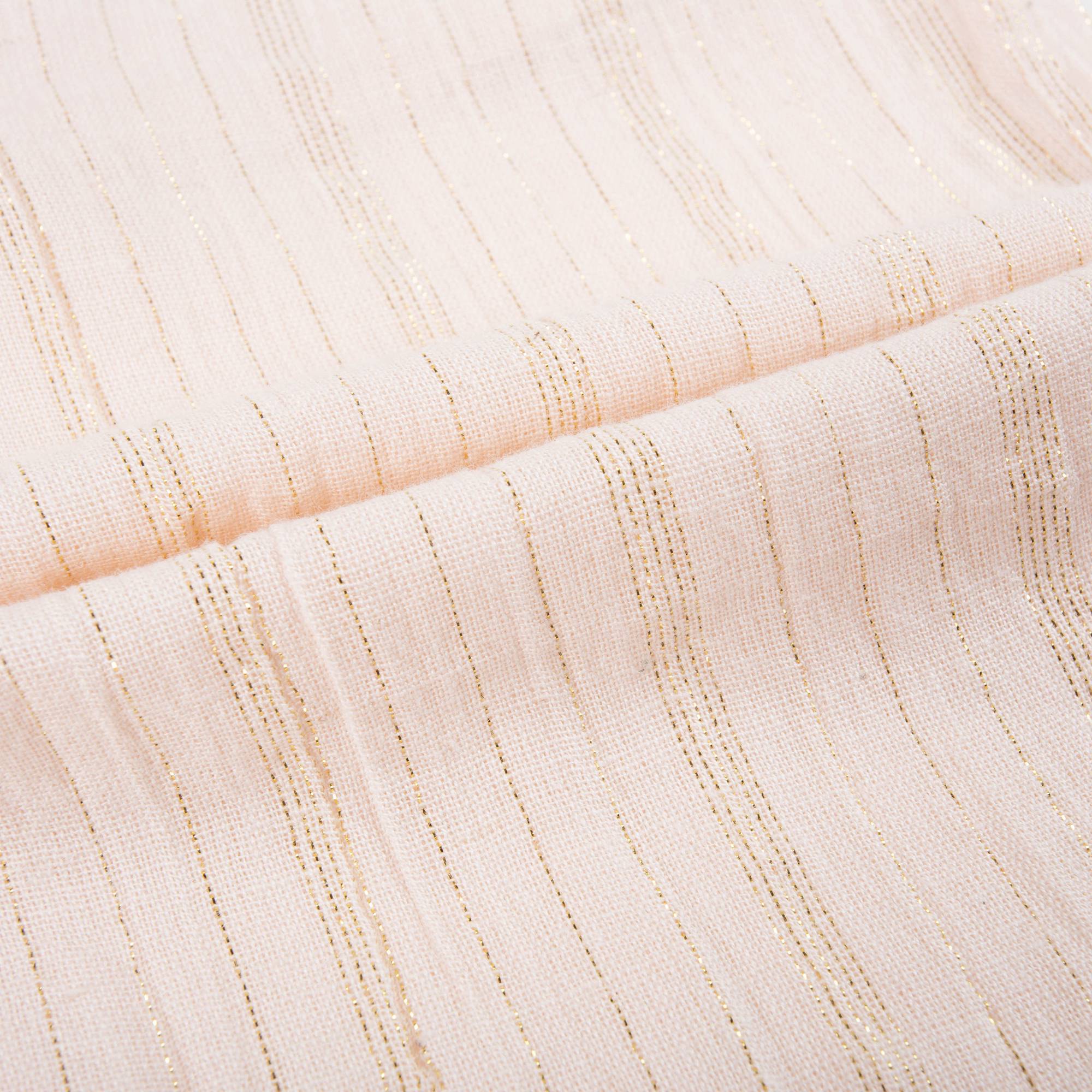 Girls Light Pink "Gold Lurex Stripes" Trousers