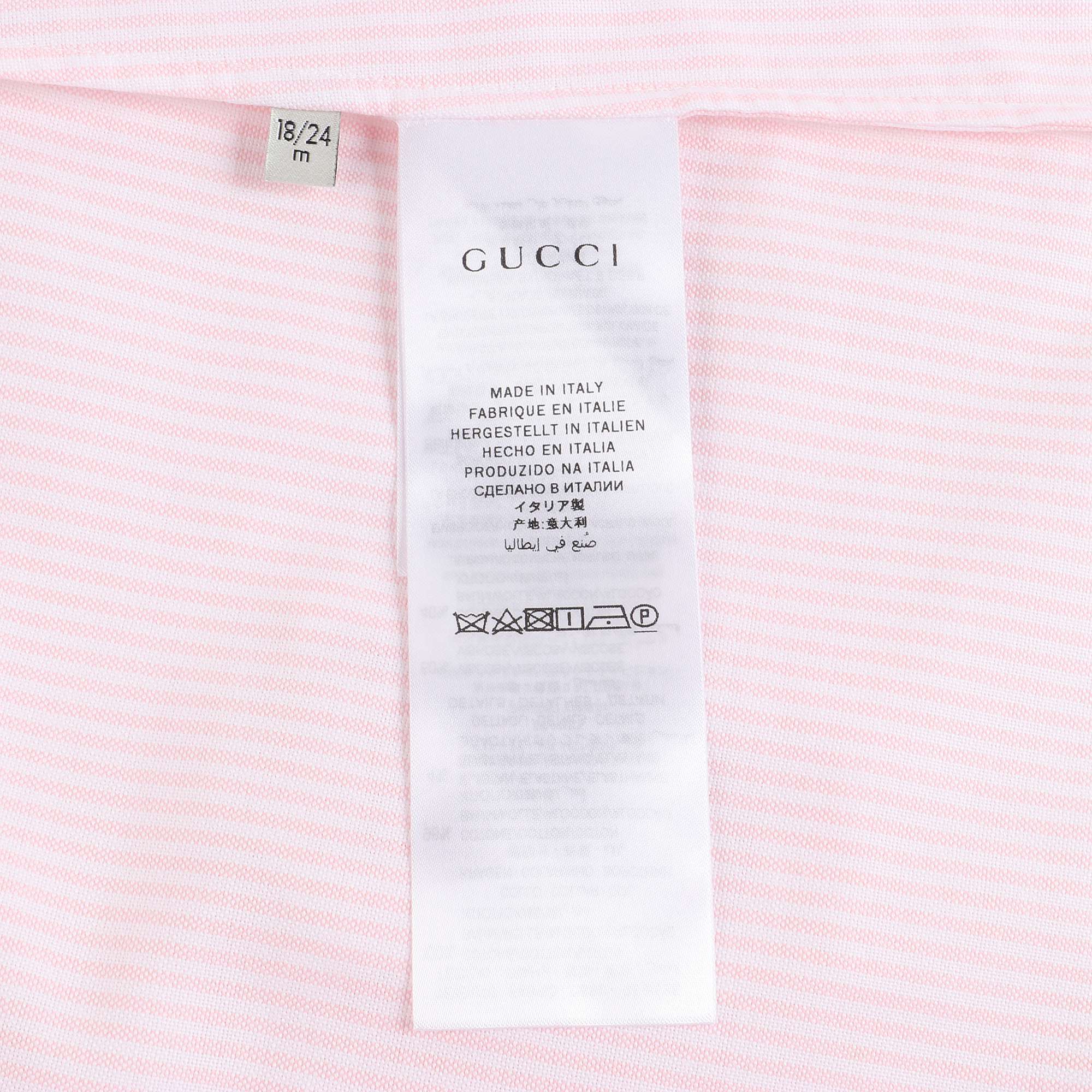 Baby Girls White & Light Pink Striped Dress