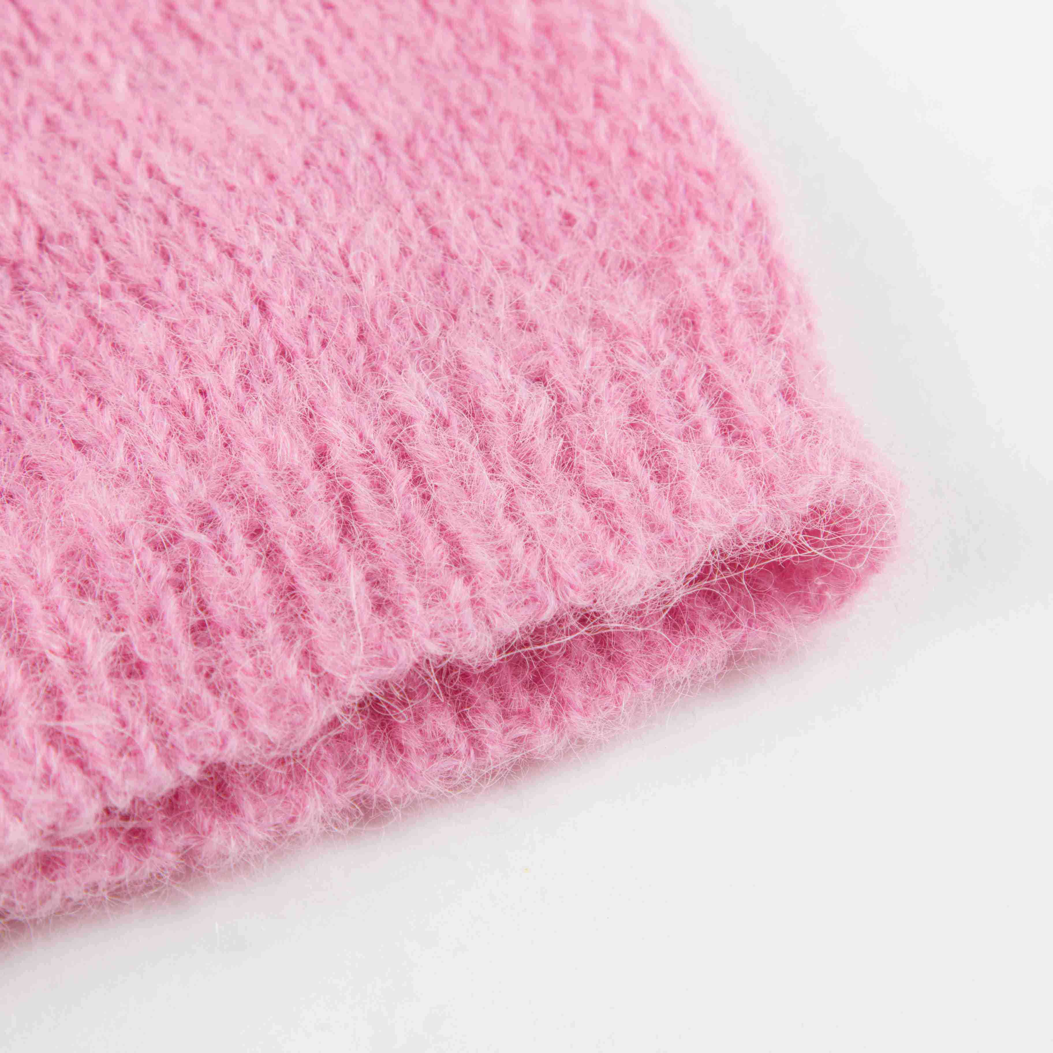 Girls Pink Alpaca Knitted Hat