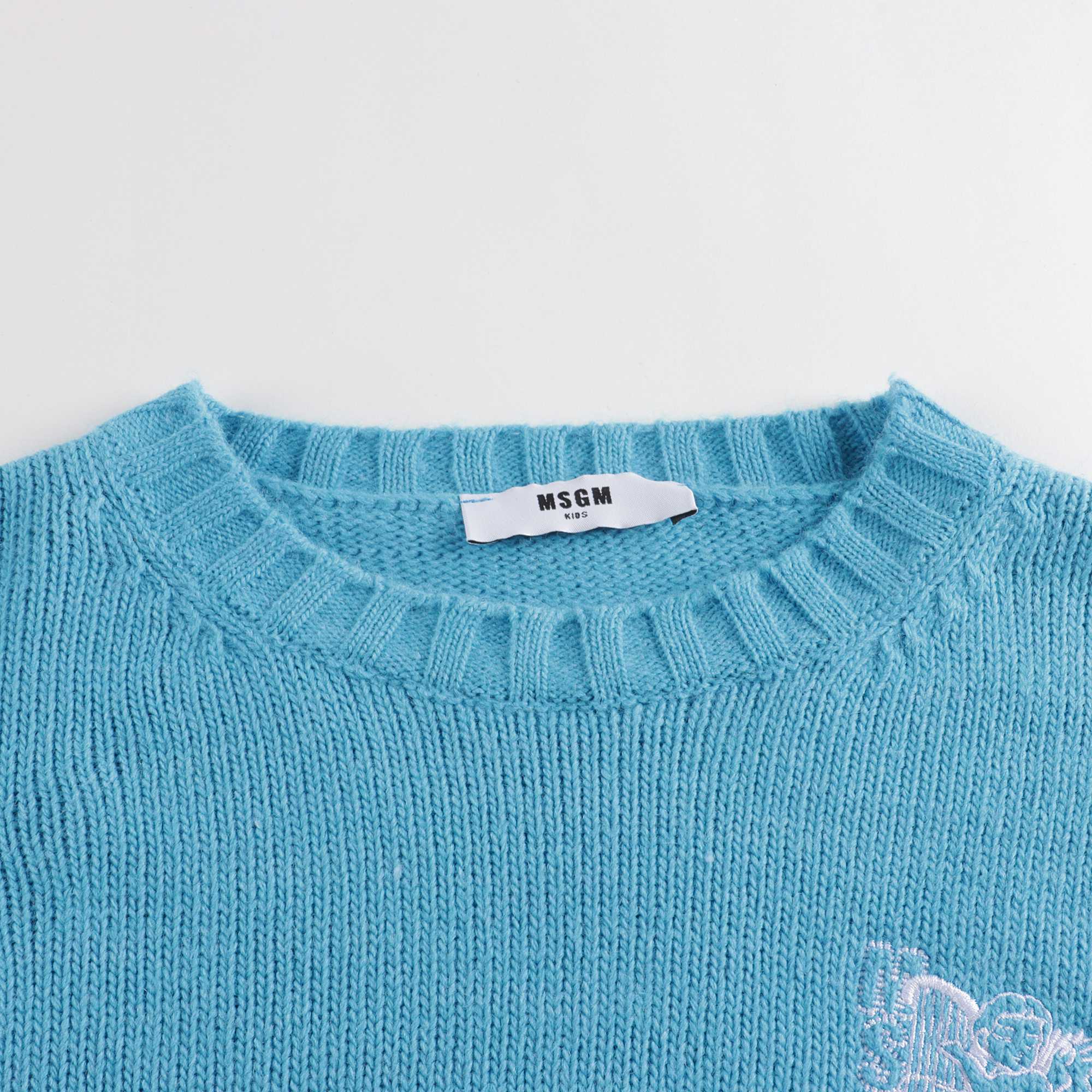 Girls Blue Logo Sweater