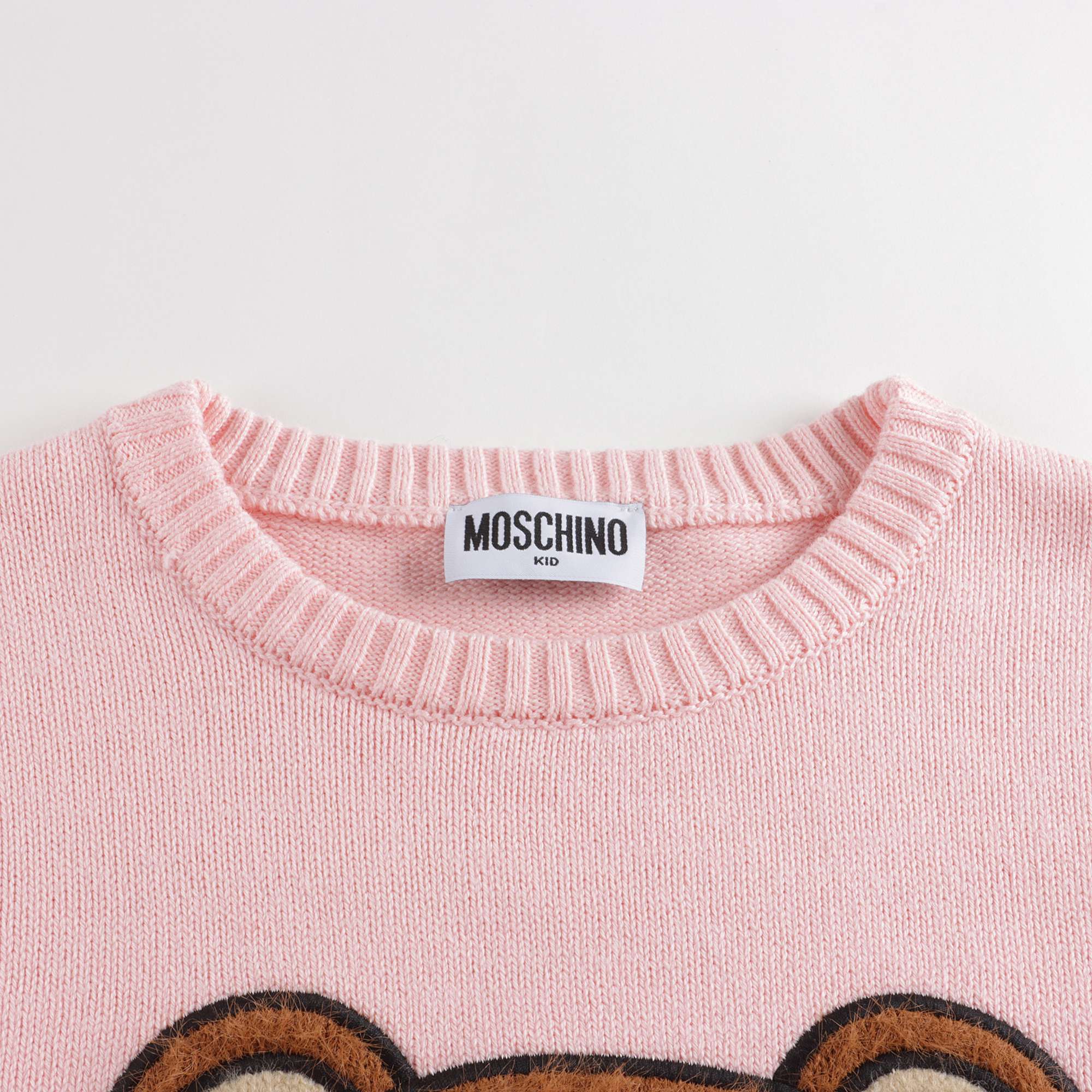 Girls Pink Logo Cotton Sweater