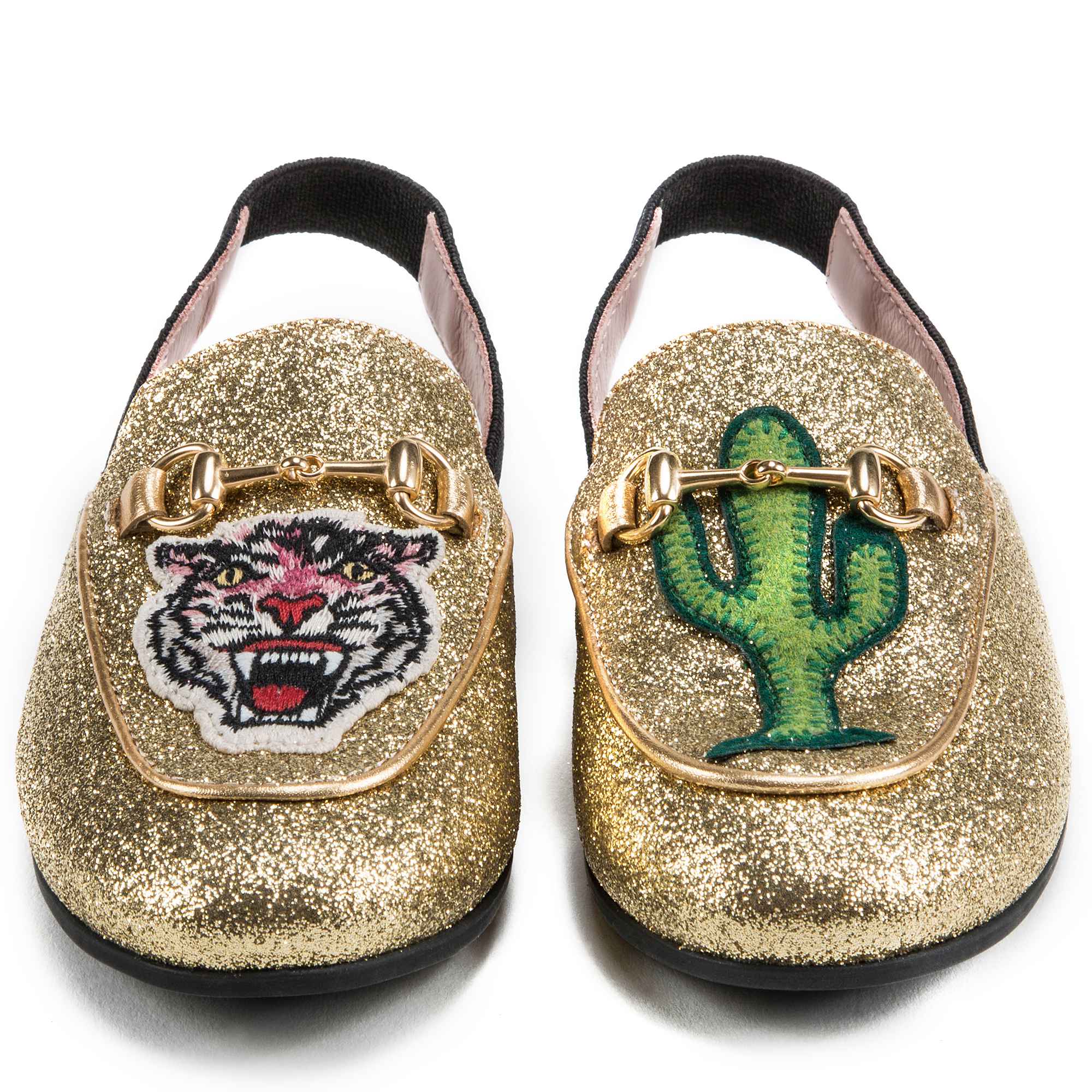 Baby Girls Golden Printed Shoes