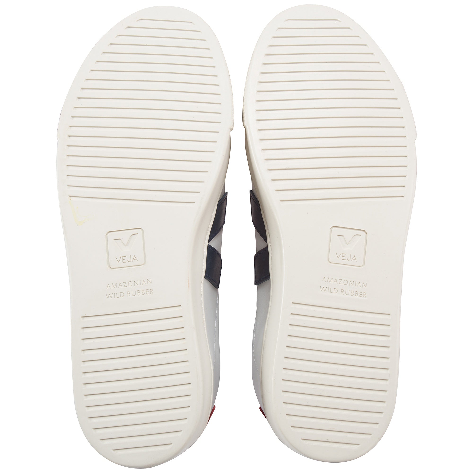 Girls White Leather Velcro With Blue "V" Shoes