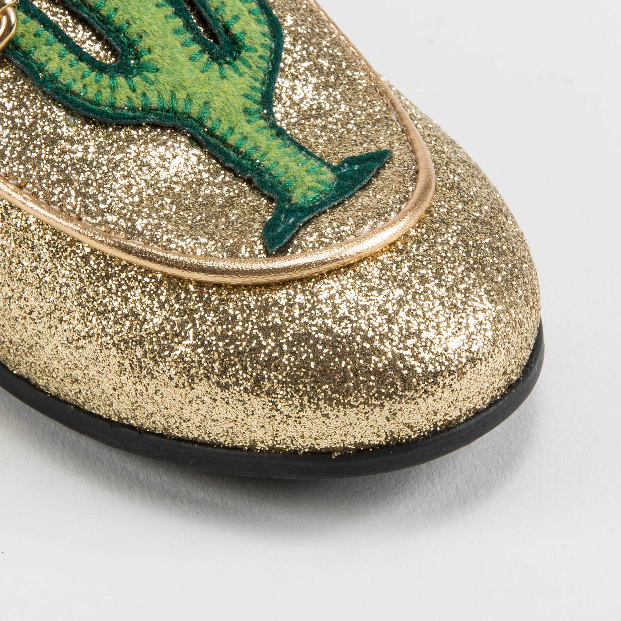 Baby Girls Golden Printed Shoes