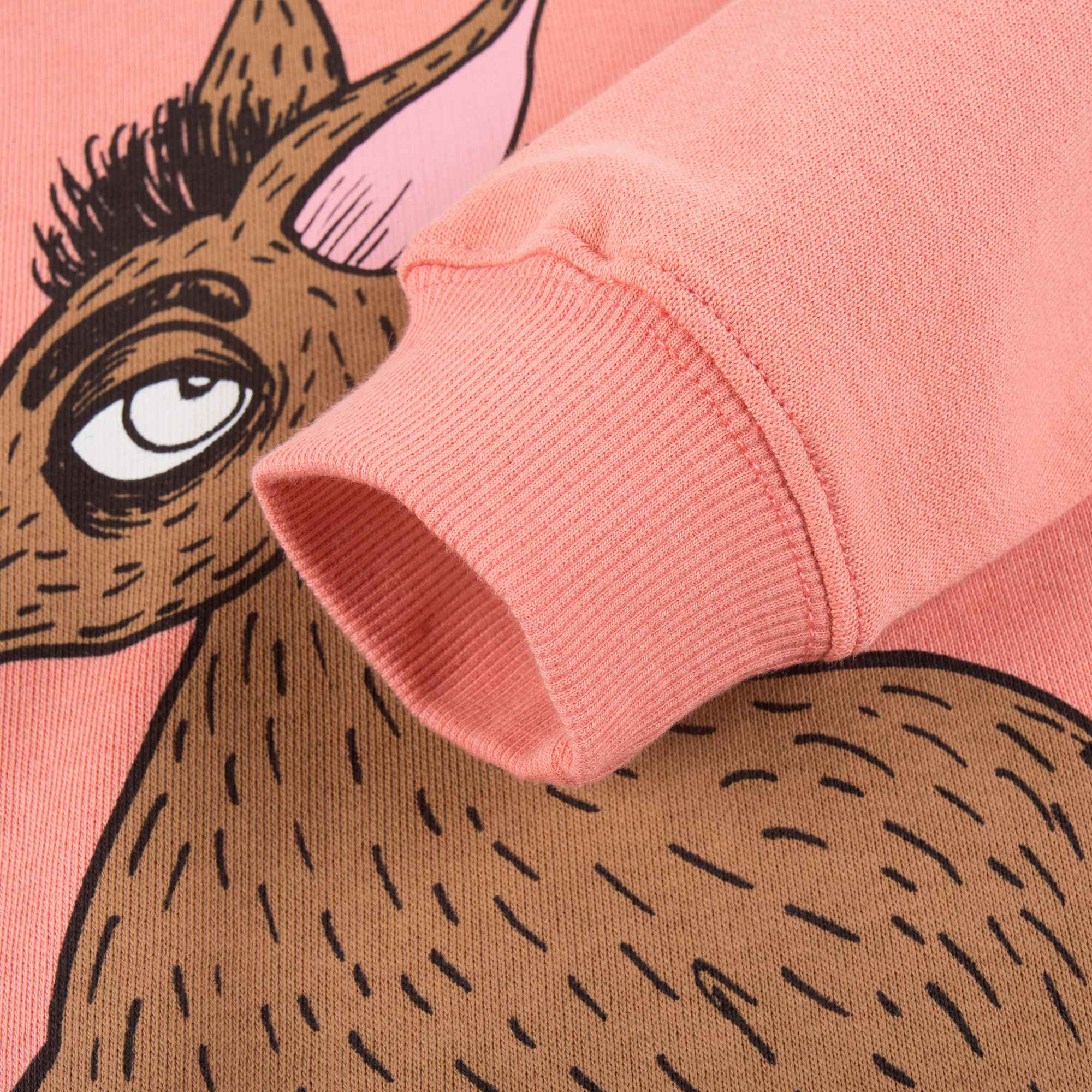 Girls Pink Donkey Organic Cotton Sweatshirt