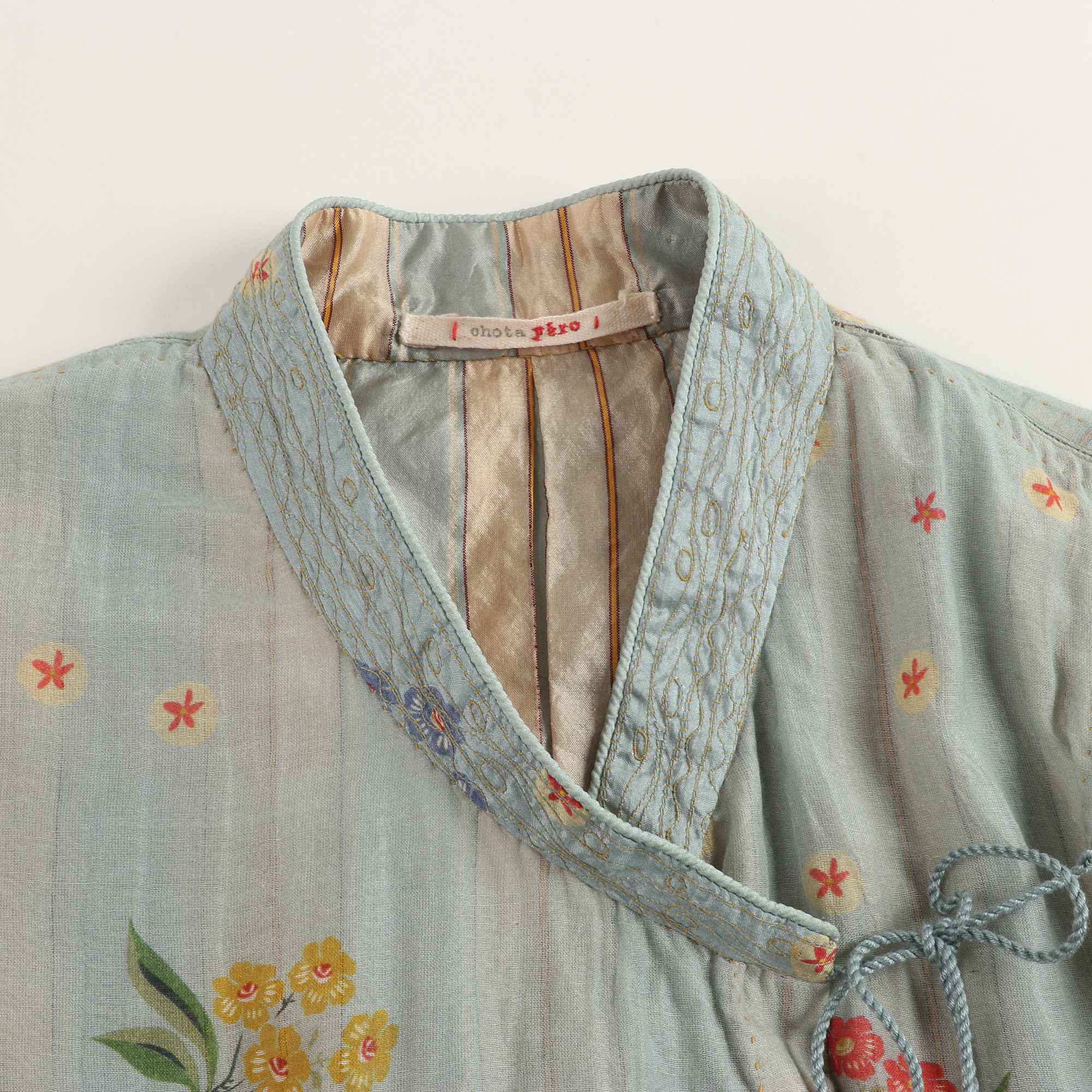 Girls Cyan Embroidery Dress