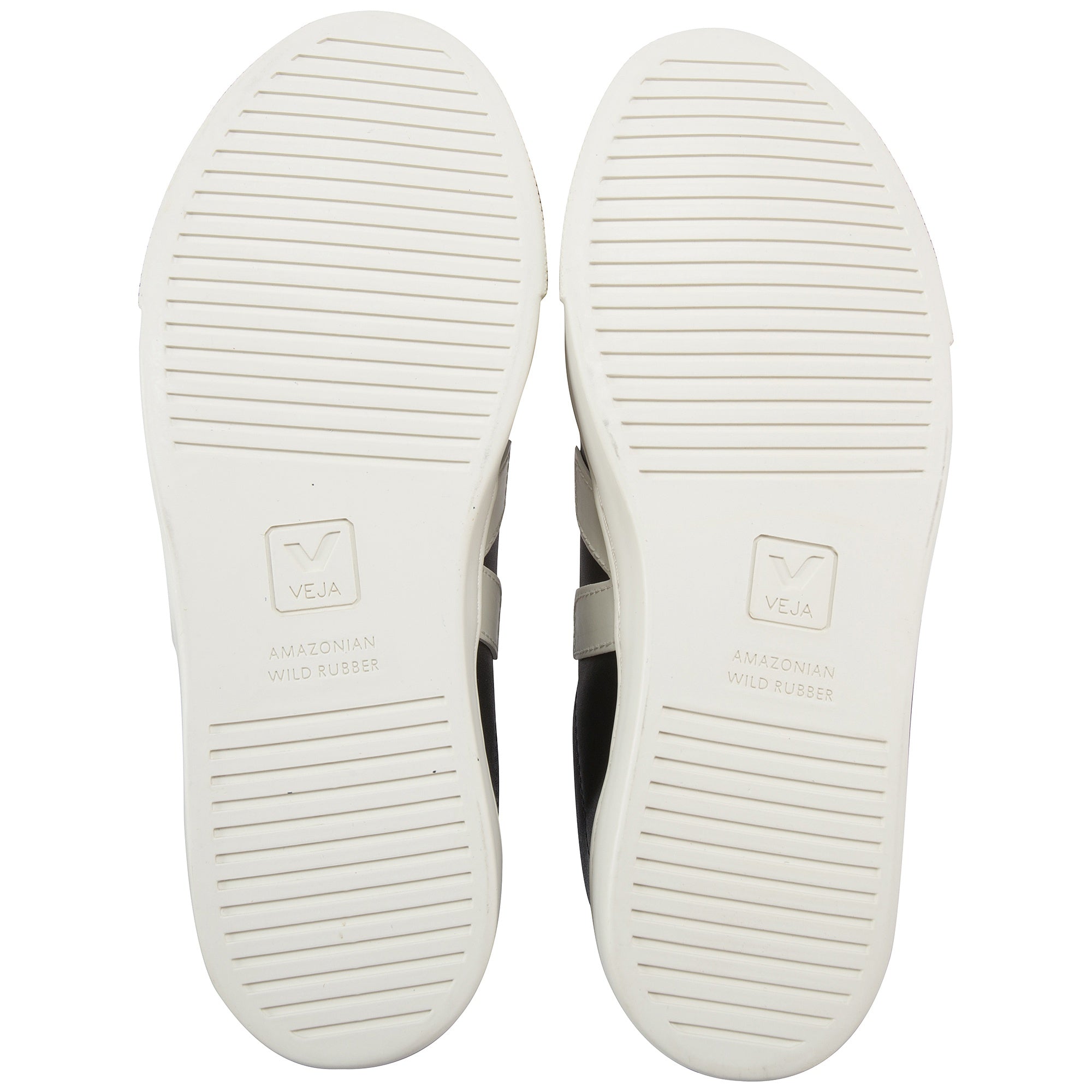 Girls & Boys Black Leather Velcro With White "V" Shoes