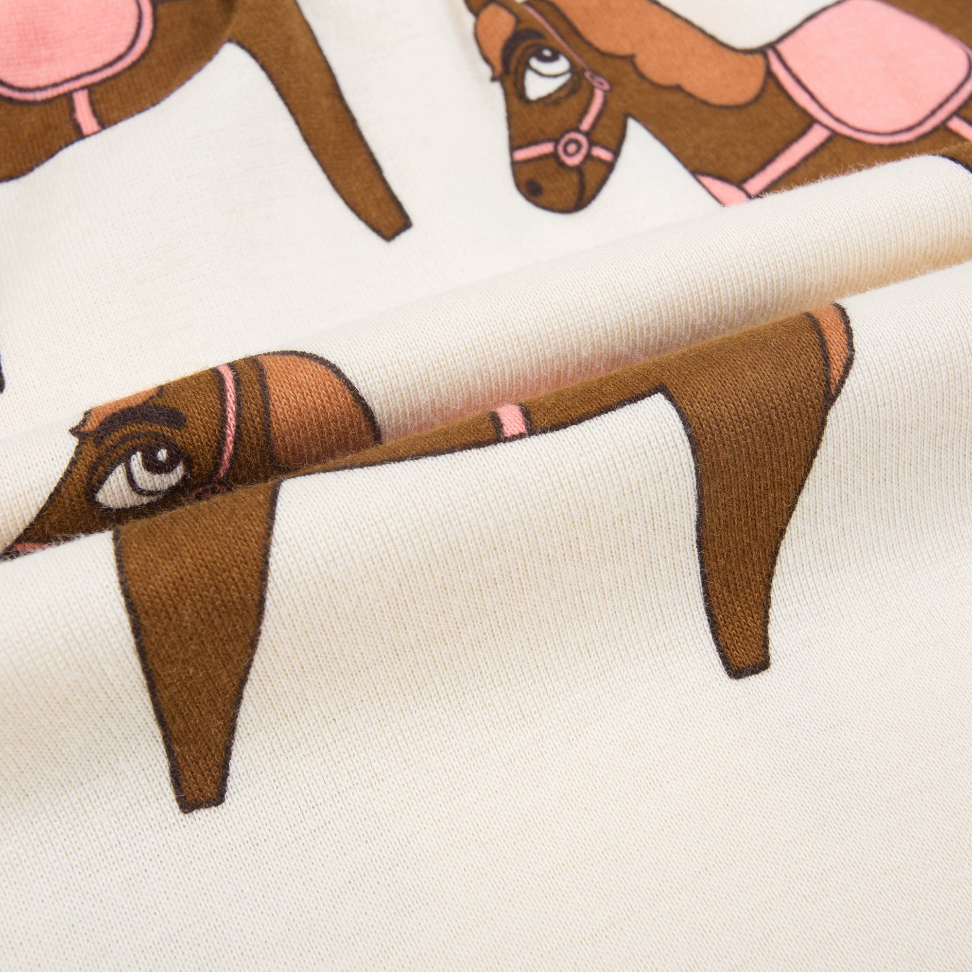 Girls Beige Donkey Organic Cotton Dress