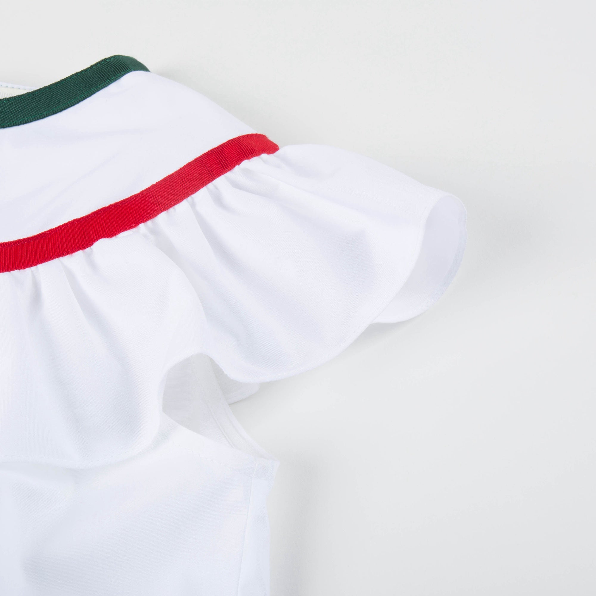 Girls White Ruffle Blouse