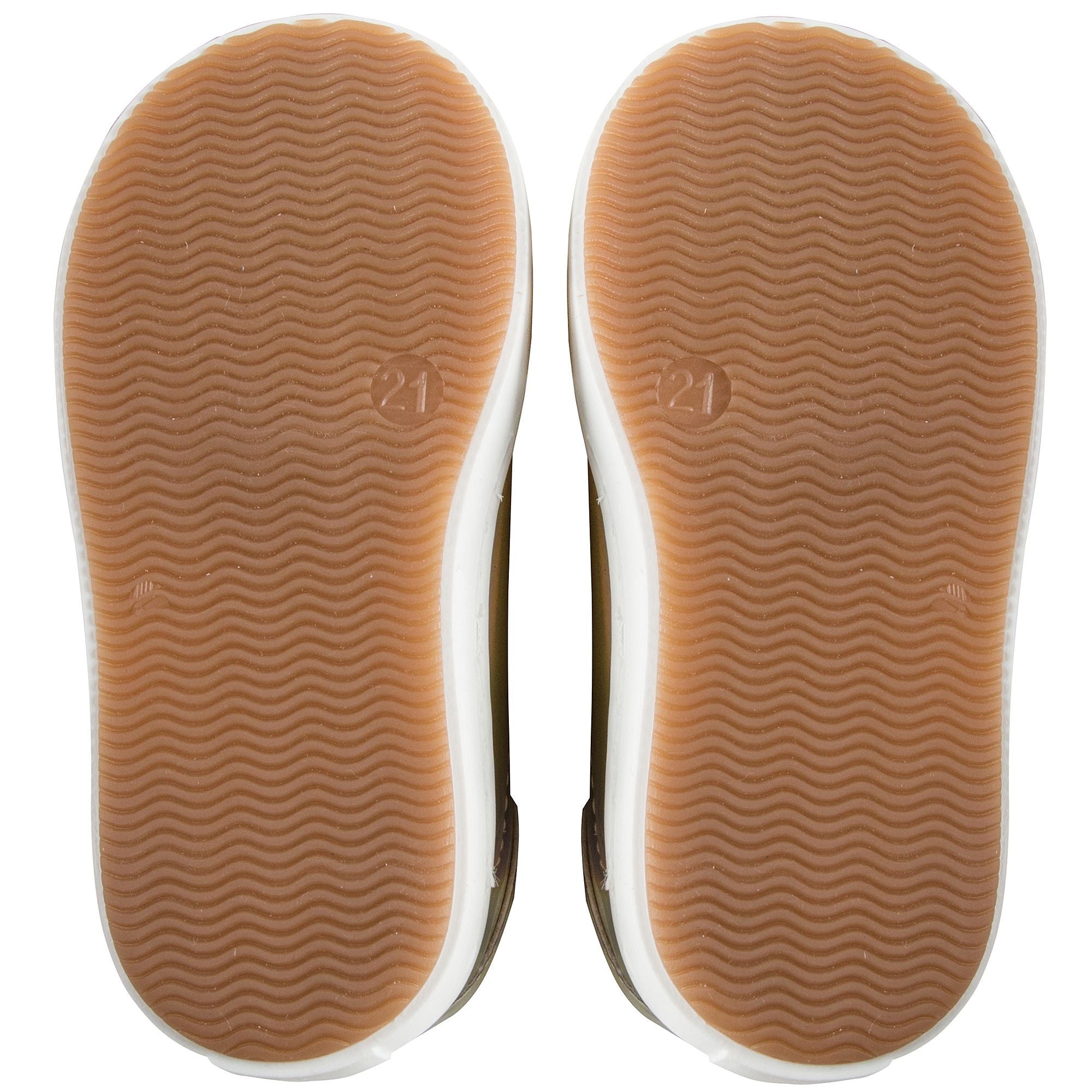 Girls Golden Mirror Leather Trainer