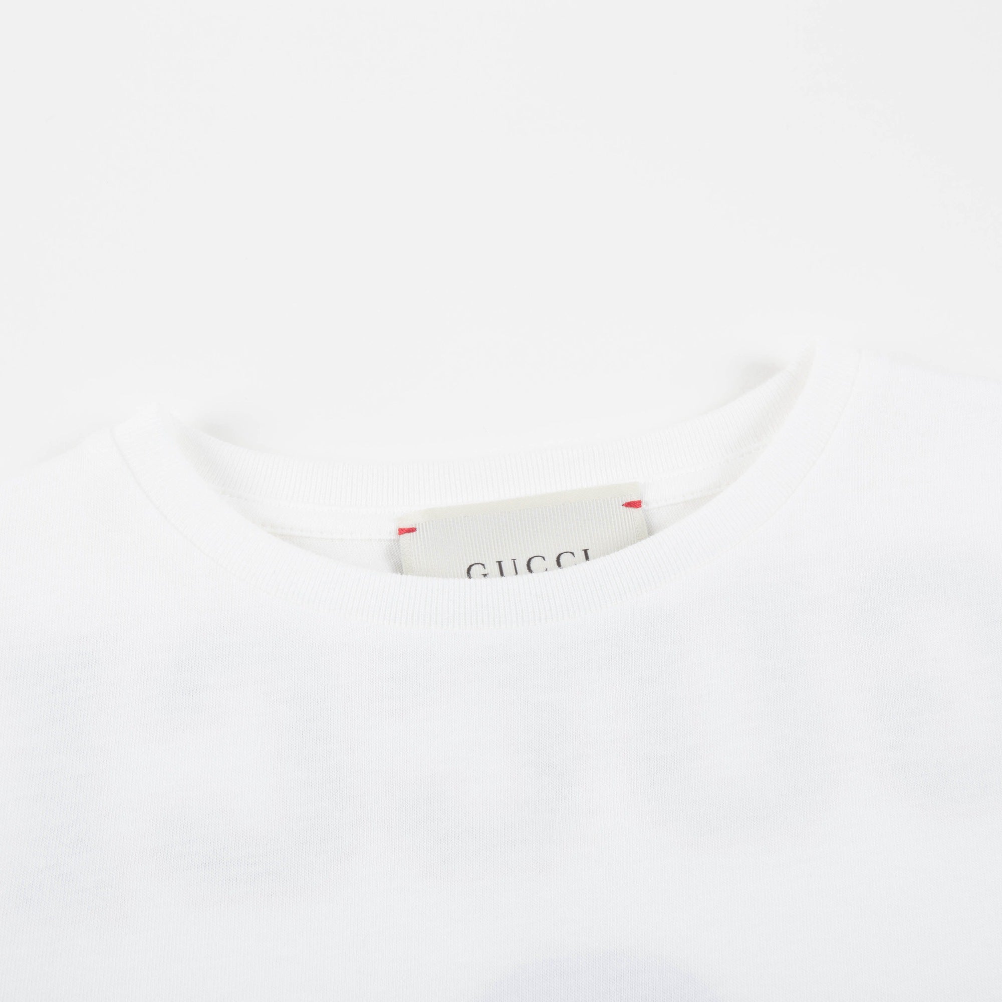 Girls White Cotton T-shirt