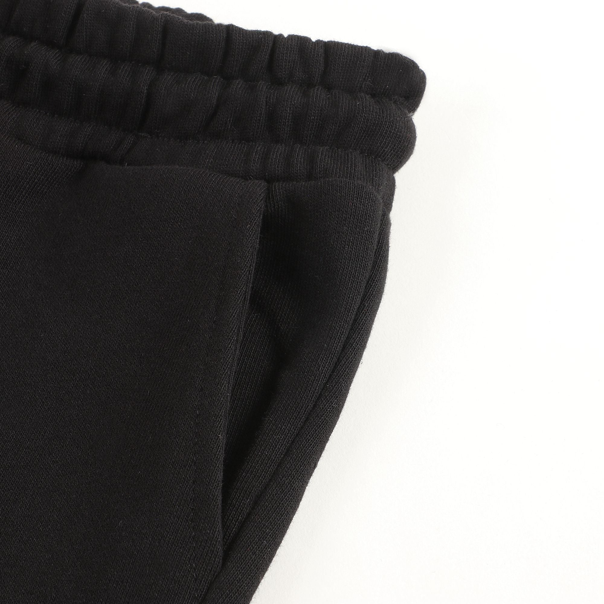 Girls Black Logo Cotton Trousers