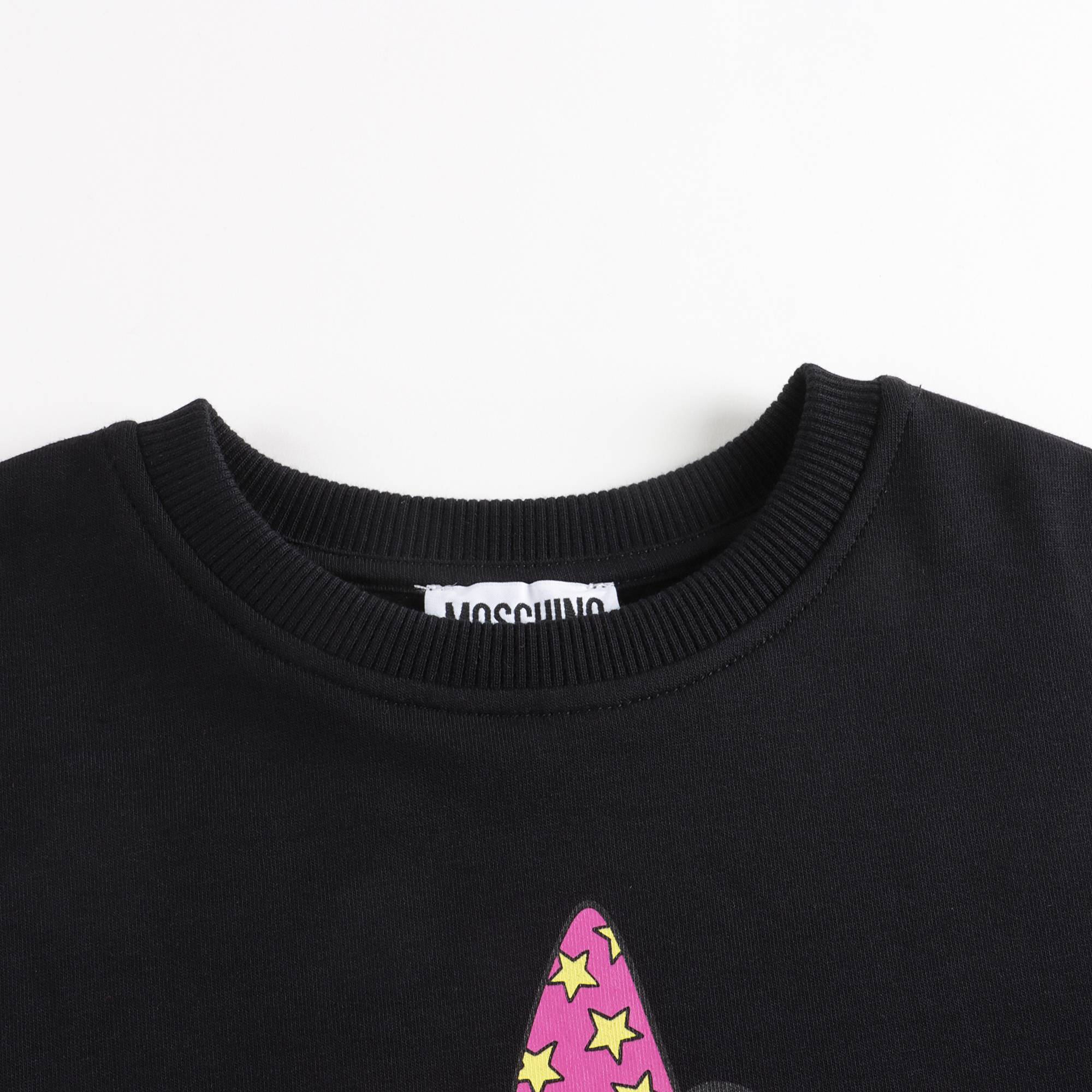 Girls Black Logo Cotton Set