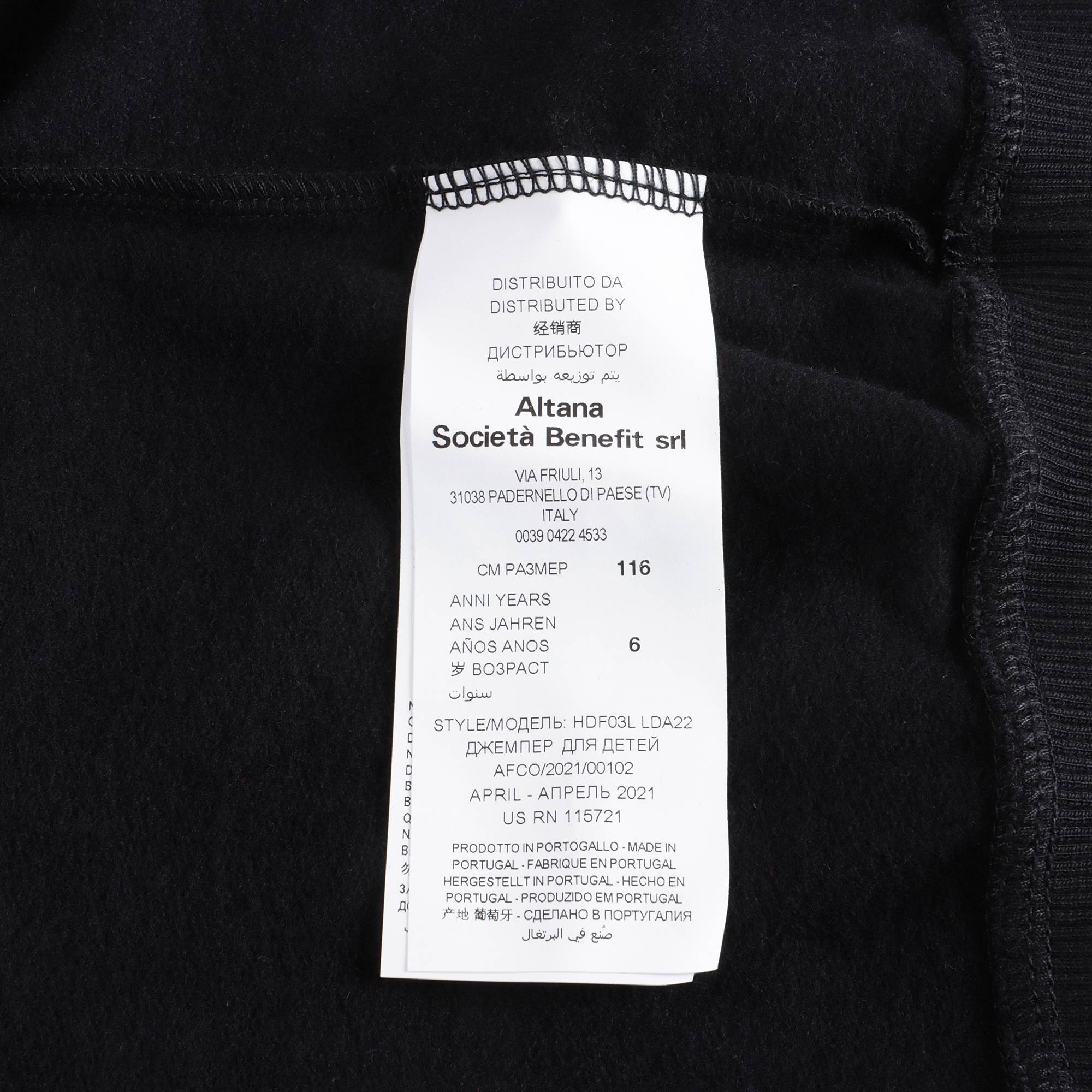 Girls Black Logo Cotton Set