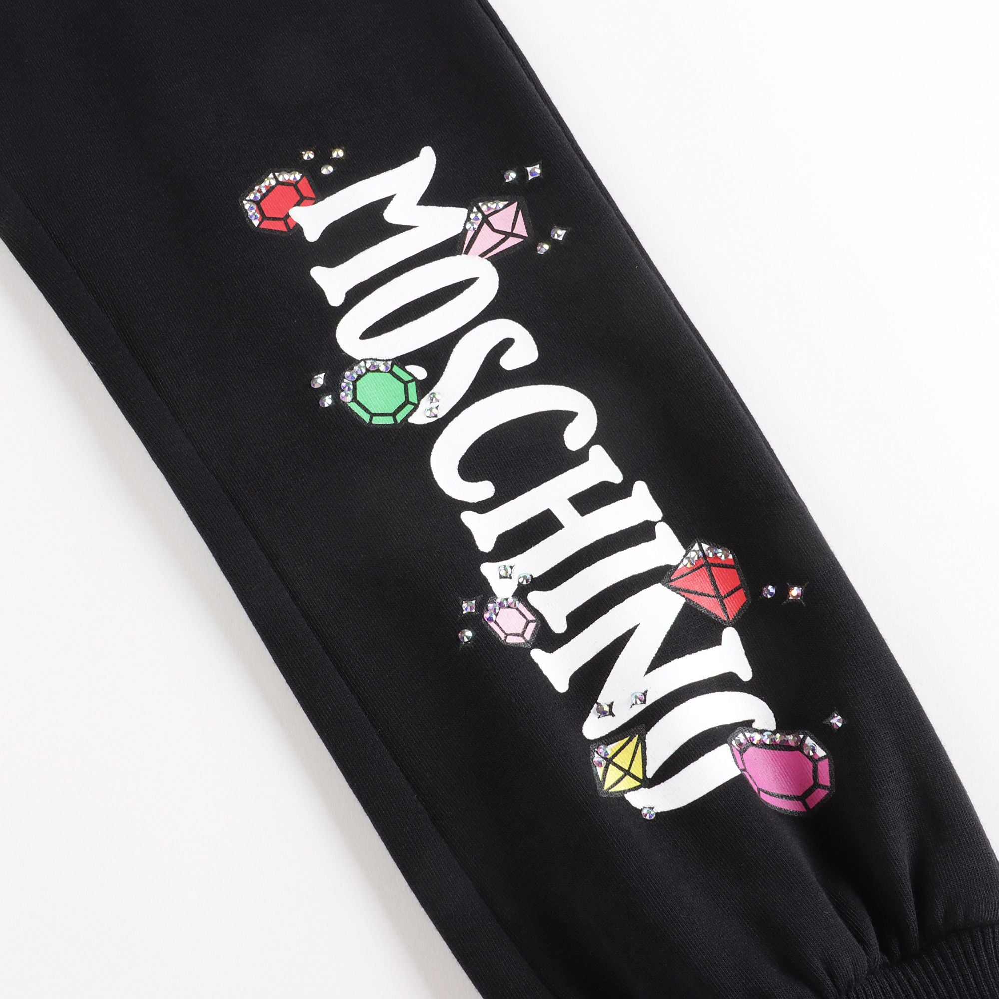 Girls Black Logo Cotton Set