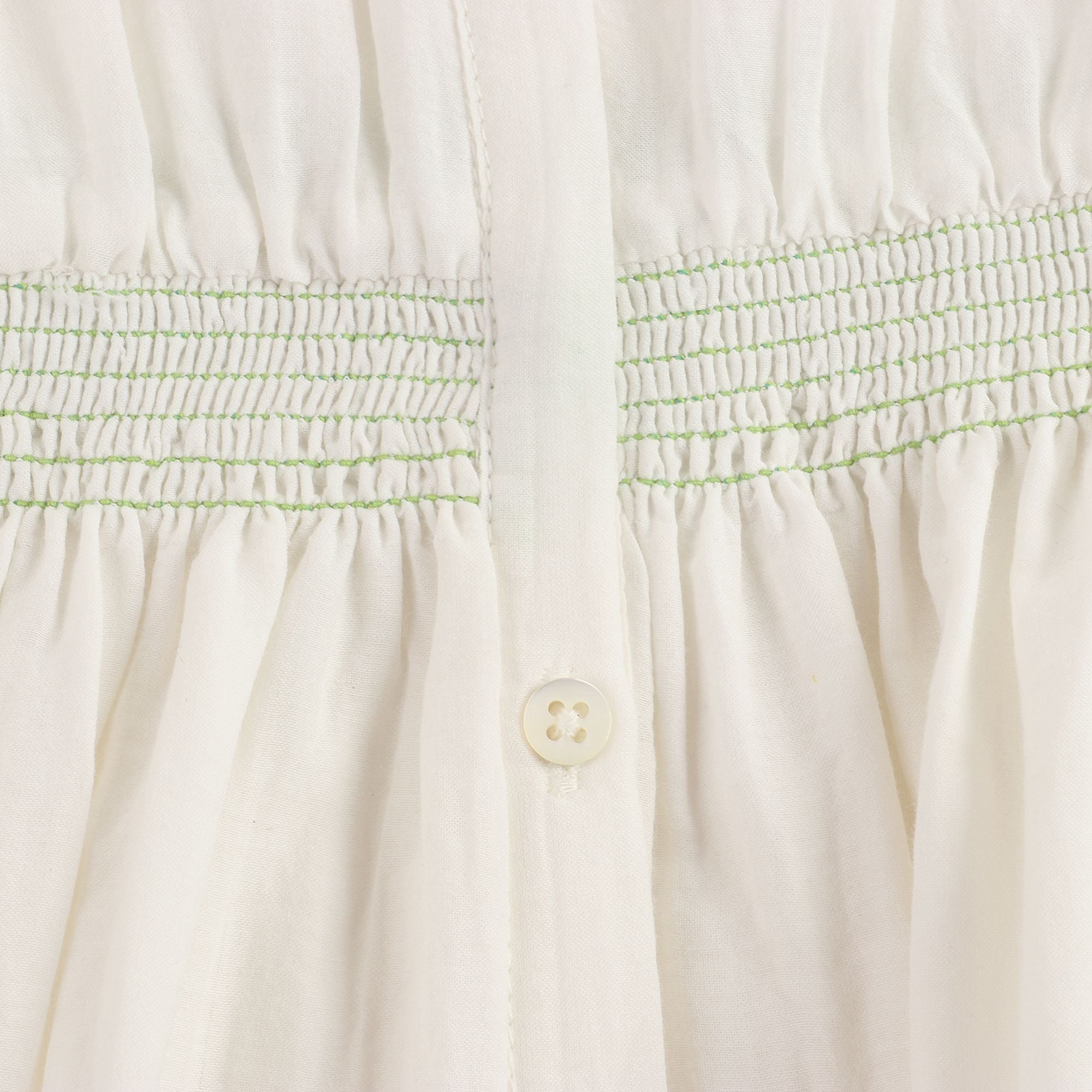 Girls White Cotton Dress