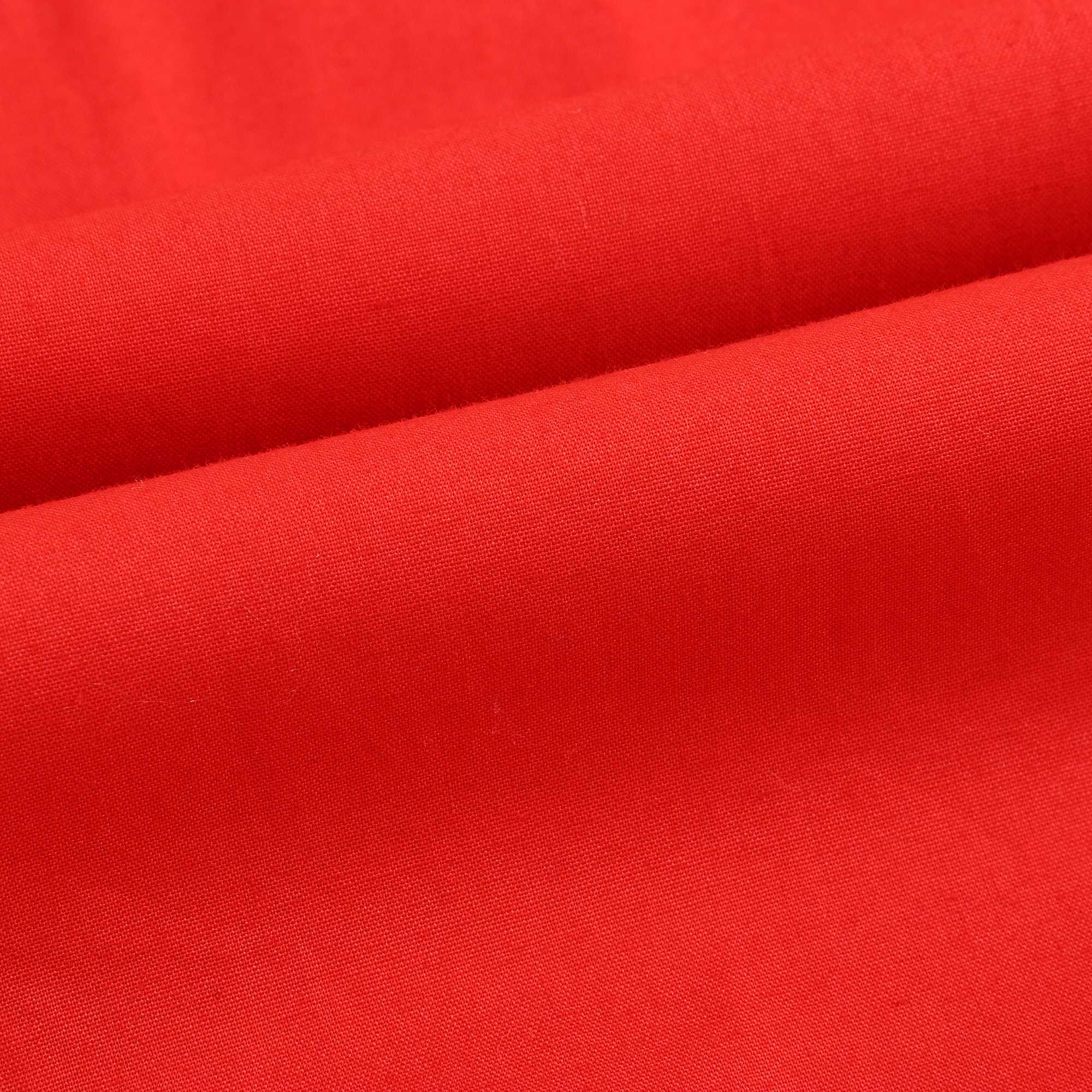 Girls Bright Red Cotton Dress