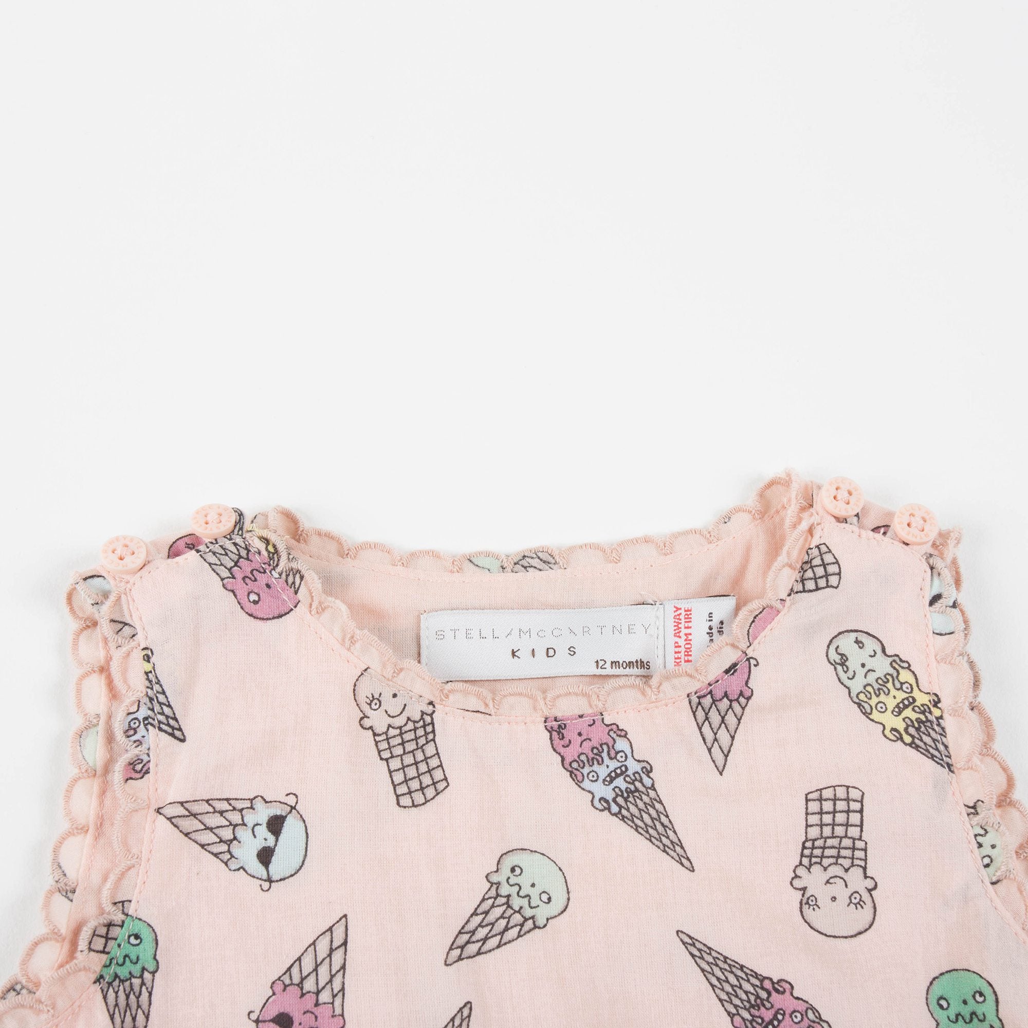 Baby Girls Pink Icecream Printed Dress