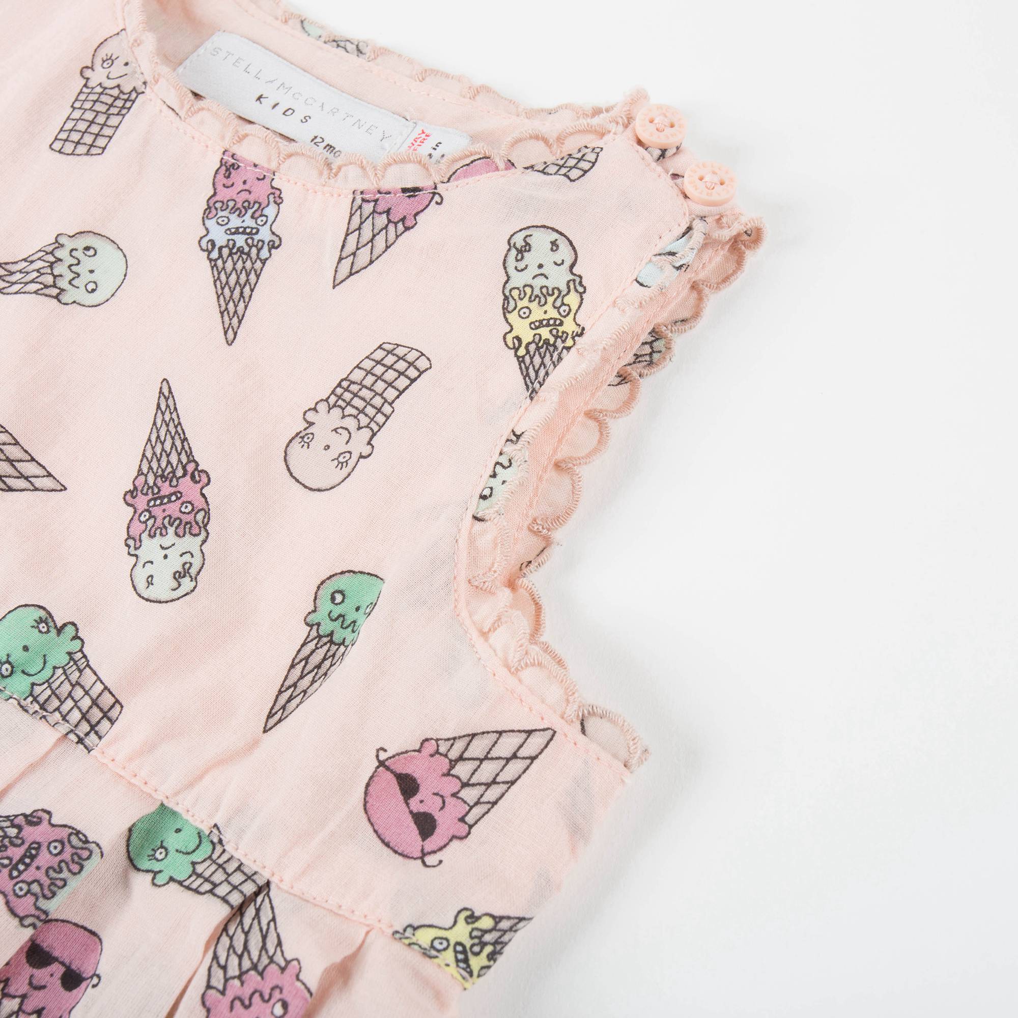 Baby Girls Pink Icecream Printed Dress