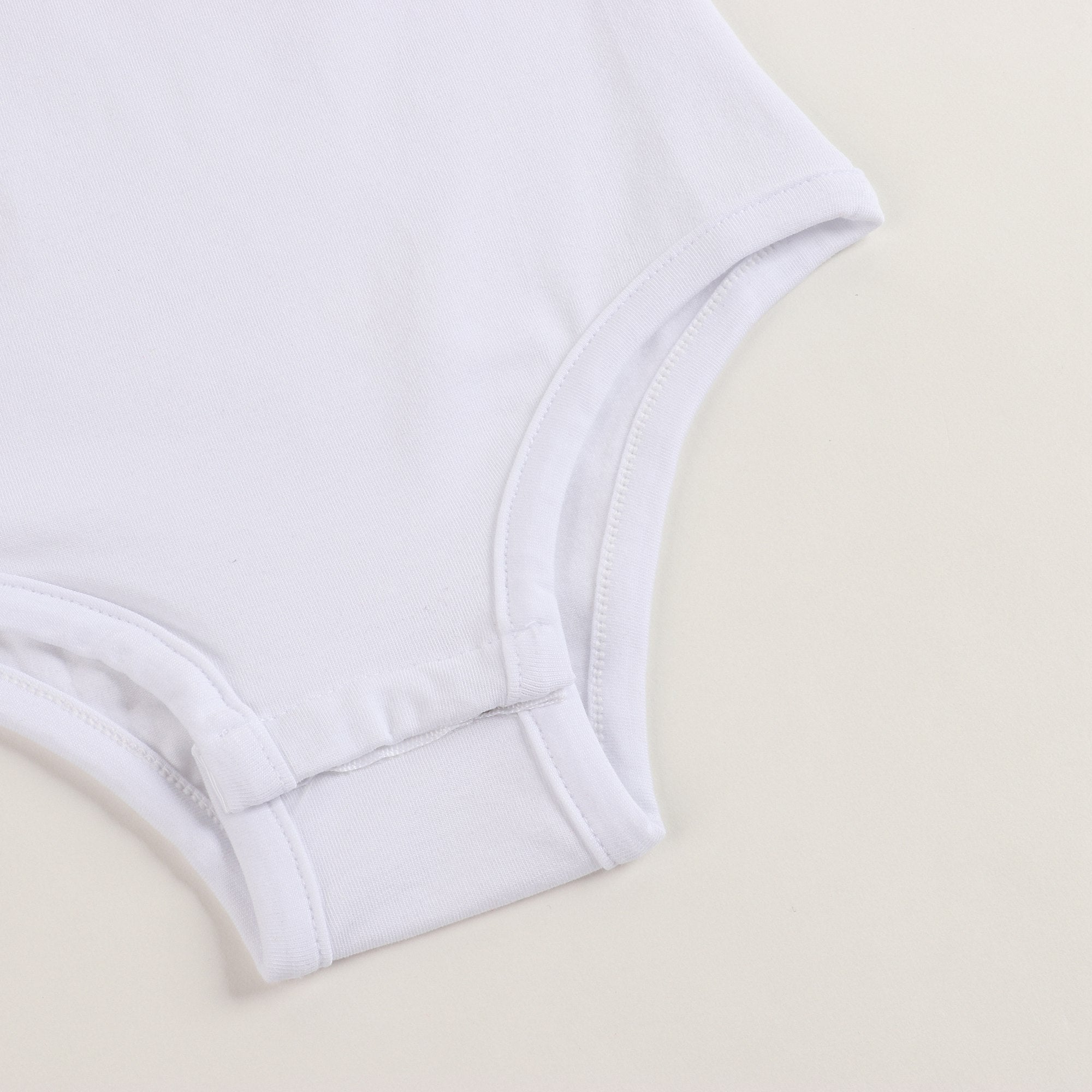 Girls White Jersey Cotton Babysuits